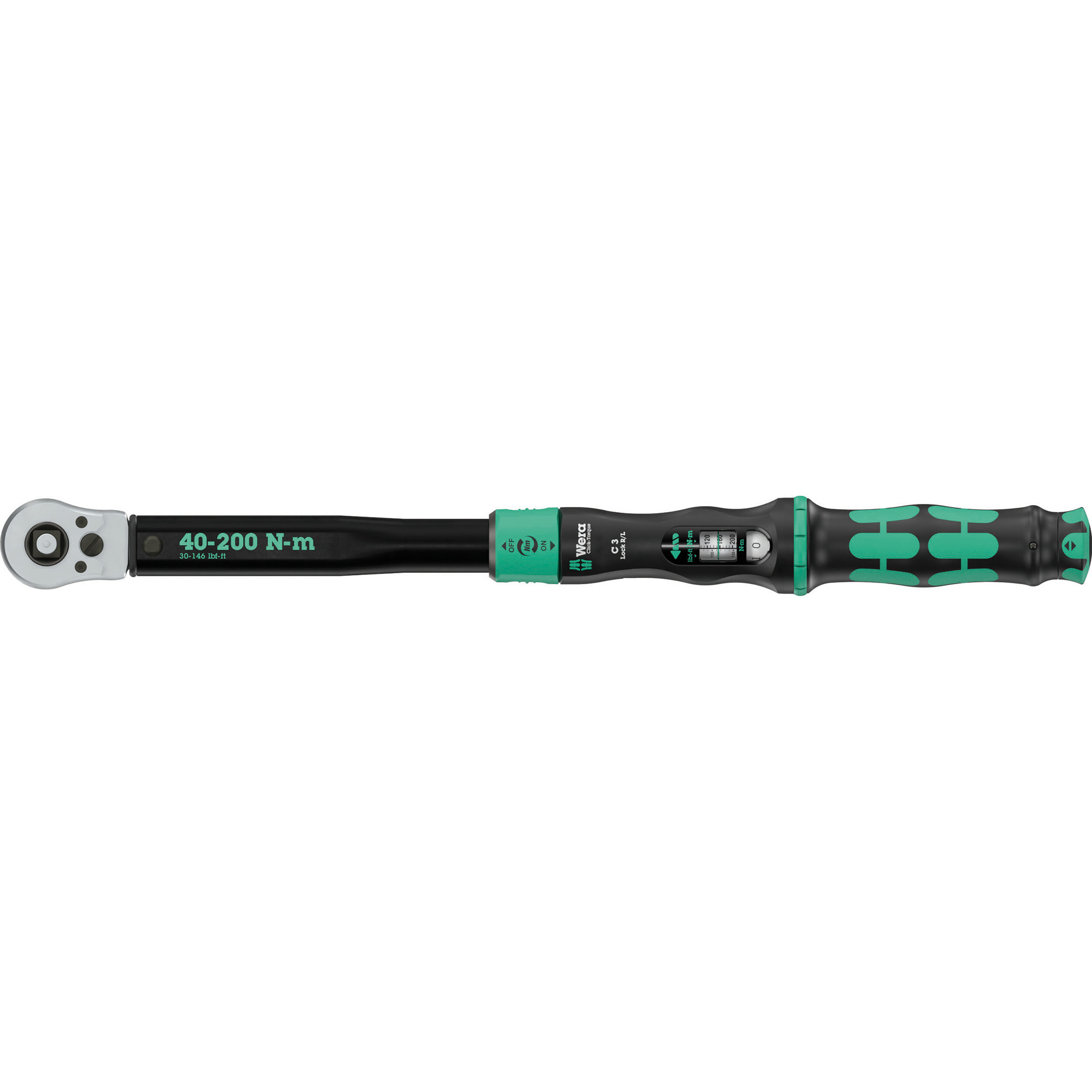 Drehmomentschlüssel mit Durchsteckvierkant Click-Torque Lock C 3 R/L