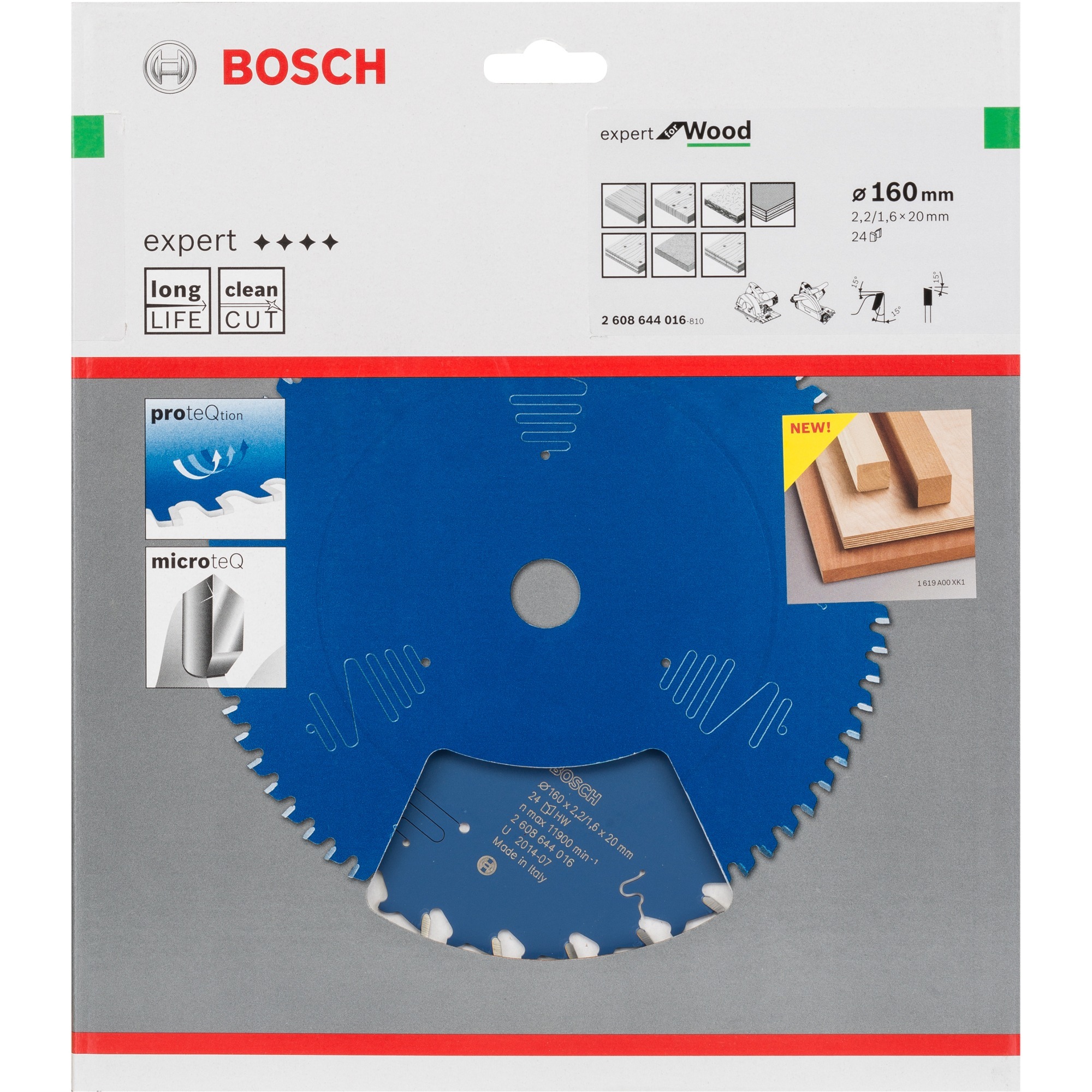 EXPERT Wood Kreissägeblatt, Ø 160mm, 24Z