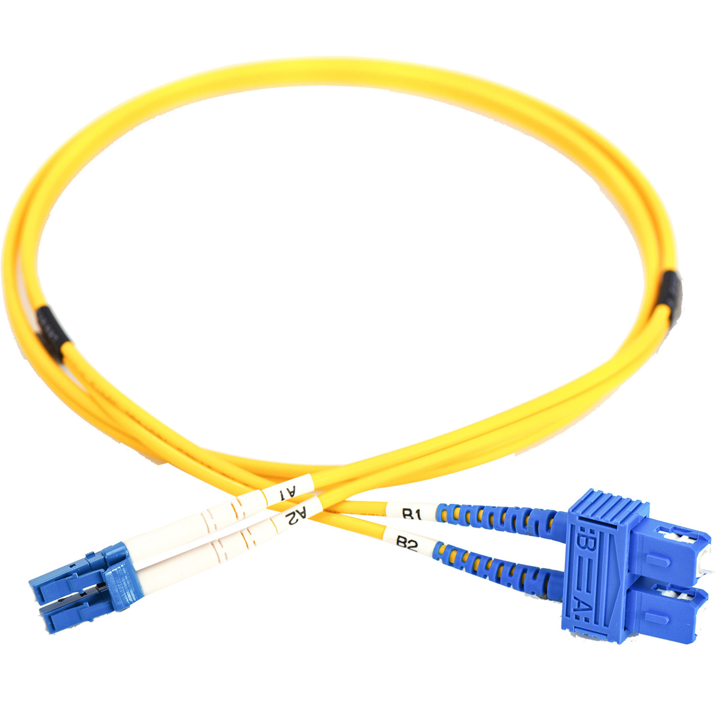 LWL Patchkabel, Duplex, LC > SC Stecker, Singlemode OS2
