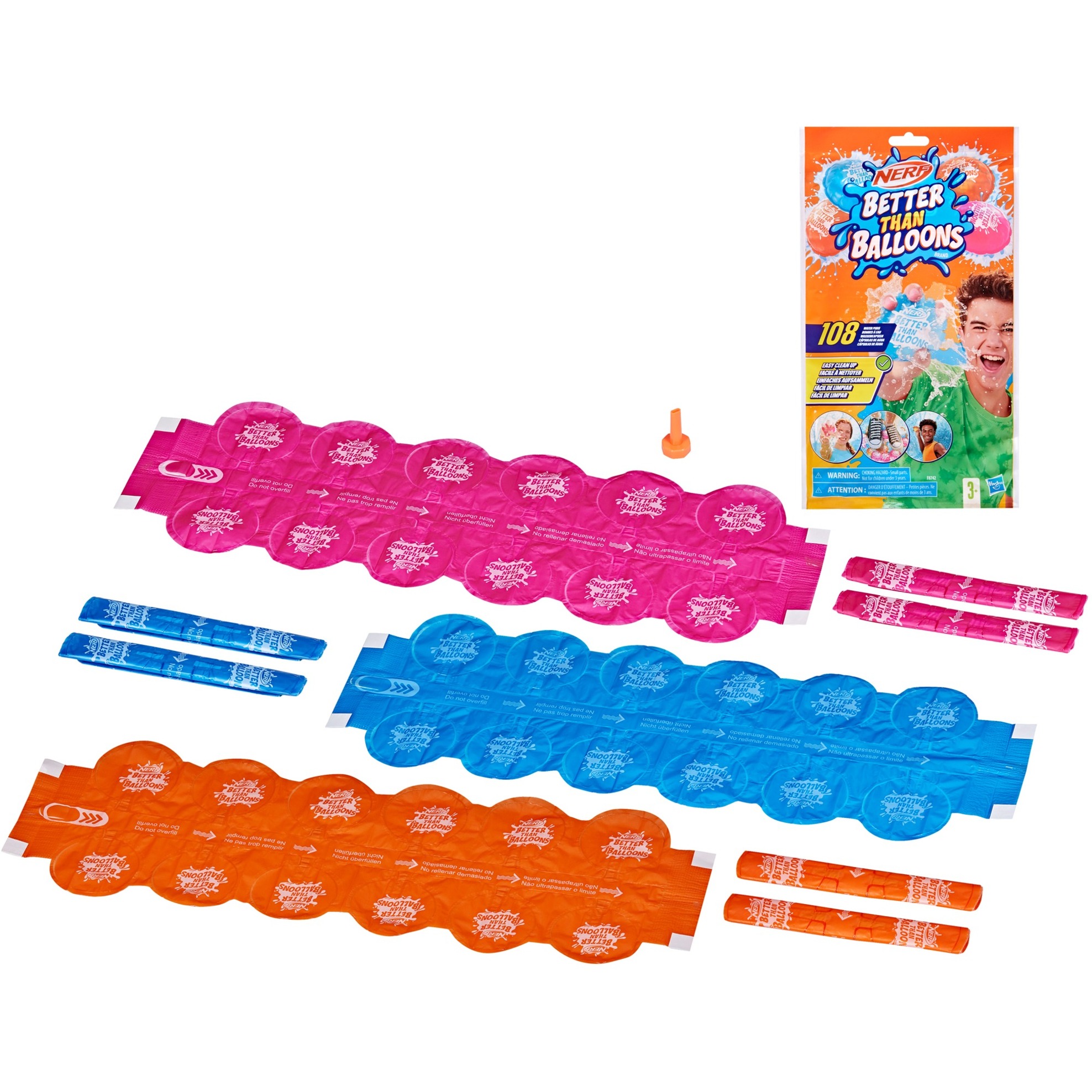 Hasbro Nerf Super Soaker Better Than Balloons (108 Stück), Wasserspielzeug | 05010996208934 Hasbro Nerf Super Soaker Better Than Balloons (108 Stück), Wasserspielzeug | 05010996208934