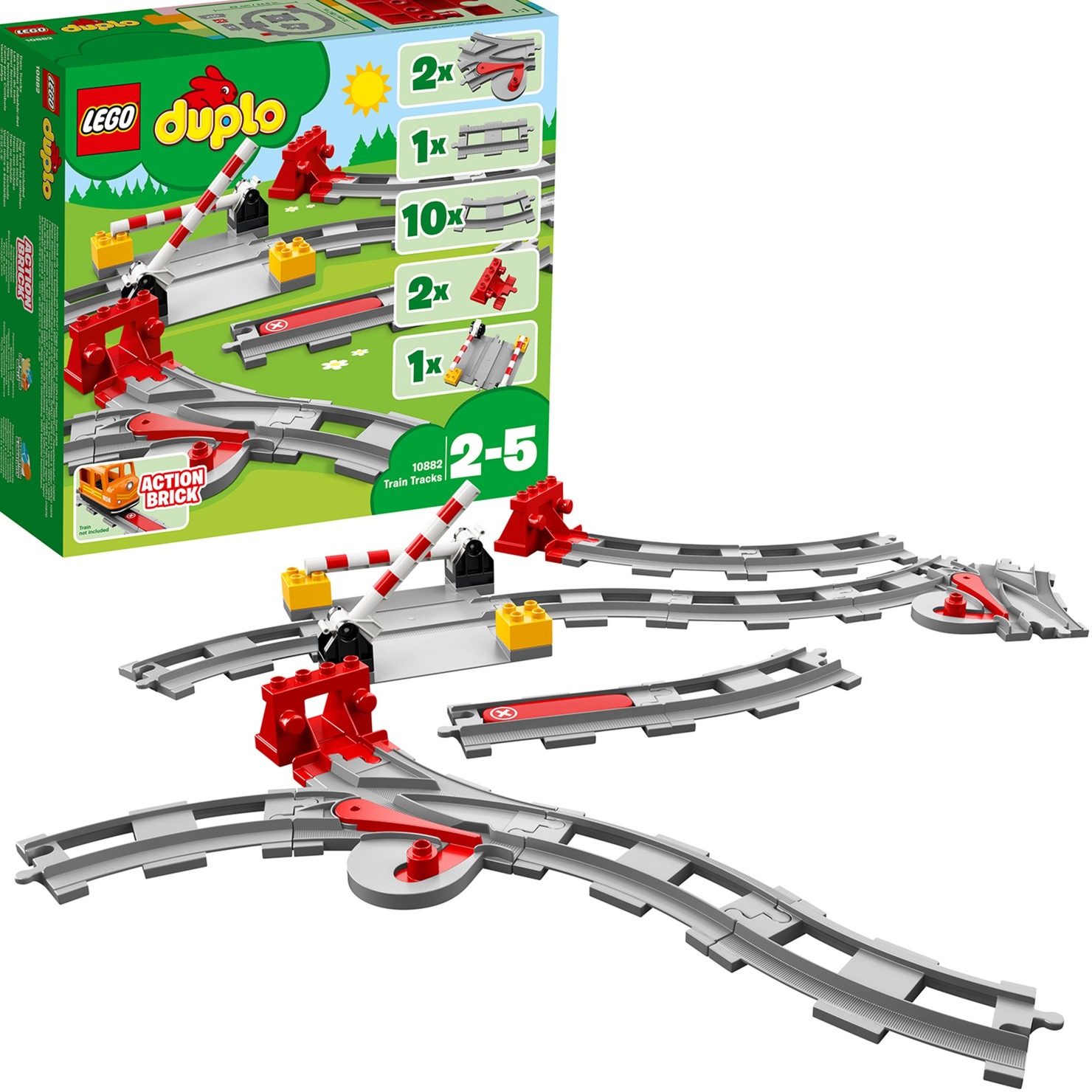 Spielzeug: Lego 10882 DUPLO Eisenbahn Schienen