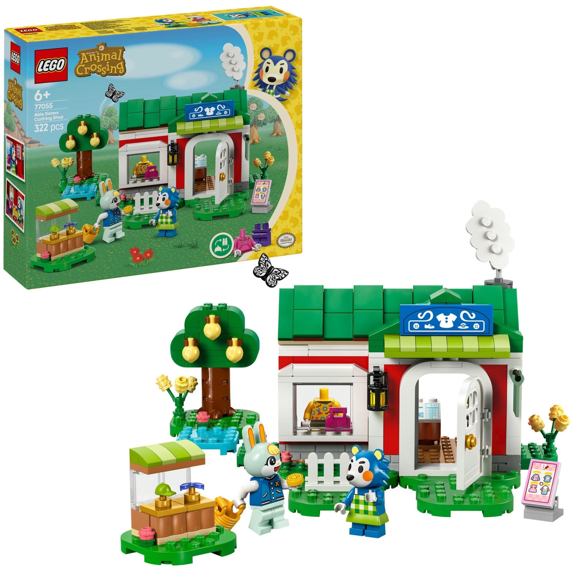 77055 Animal Crossing Die Schneiderei der Schneiderschwestern, Konstruktionsspielzeug