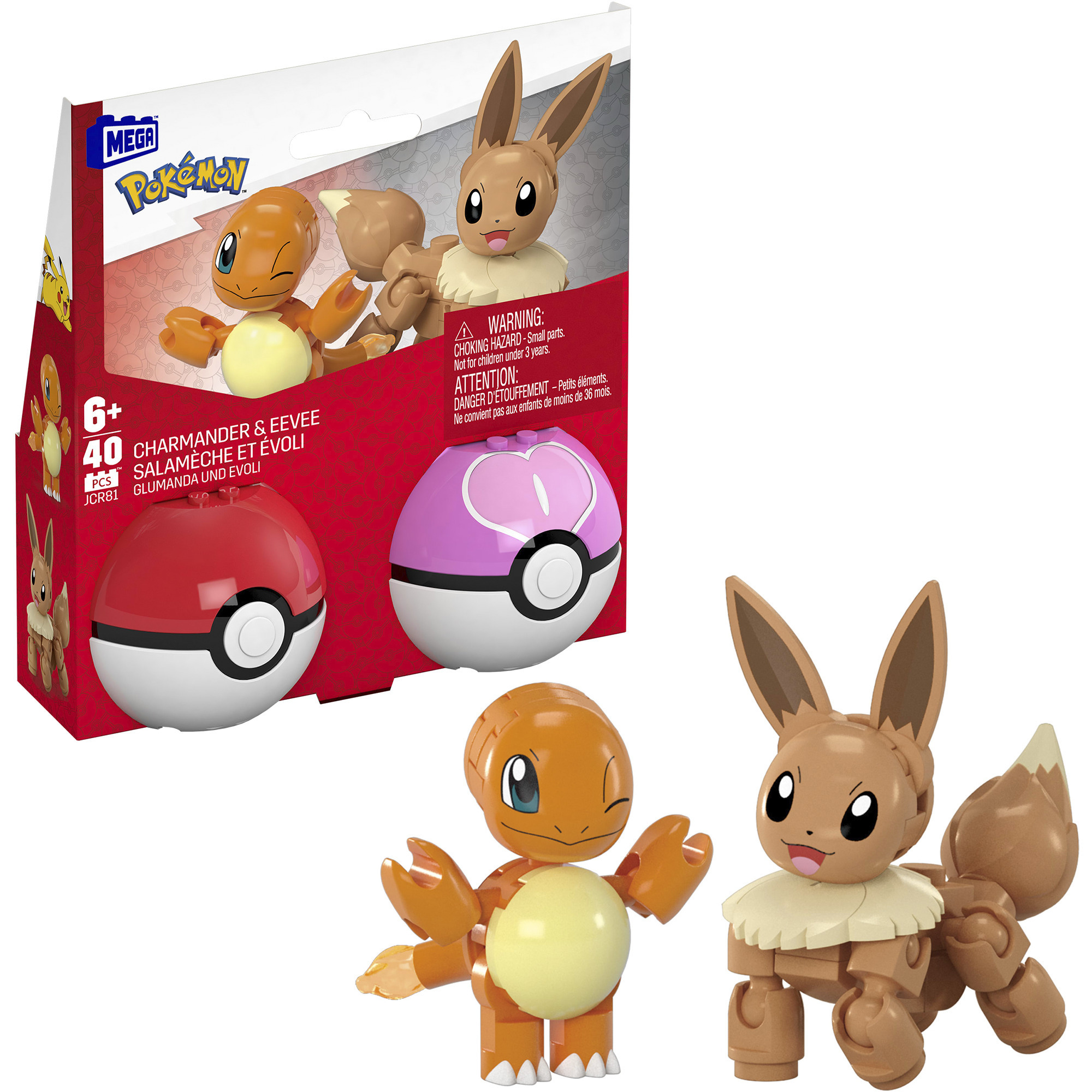 Mattel MEGA Pokémon 2er Pokéball Set – Glumanda und Evoli, Konstruktionsspielzeug | 00194735275335 Mattel MEGA Pokémon 2er Pokéball Set – Glumanda und Evoli, Konstruktionsspielzeug | 00194735275335