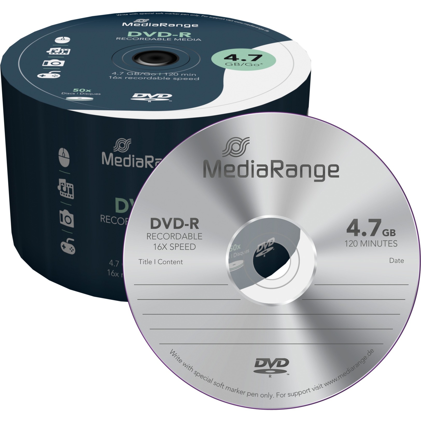 MediaRange DVD-R 4,7 GB, DVD-Rohlinge | 04260057125583 MediaRange DVD-R 4,7 GB, DVD-Rohlinge | 04260057125583