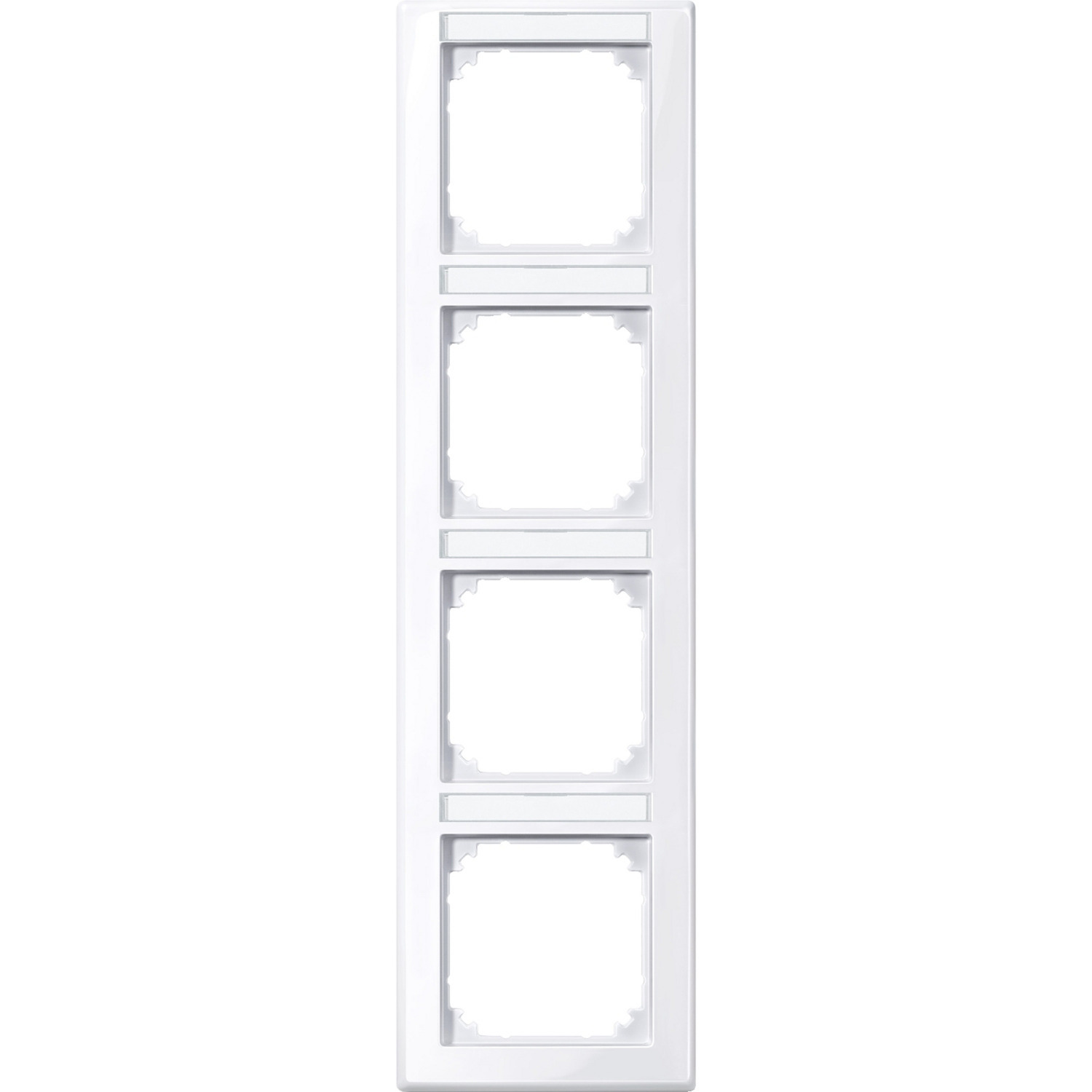 Rahmen vierfach mit Beschriftungsträger, Typ 470425, Abdeckrahmen, M-SMART System M