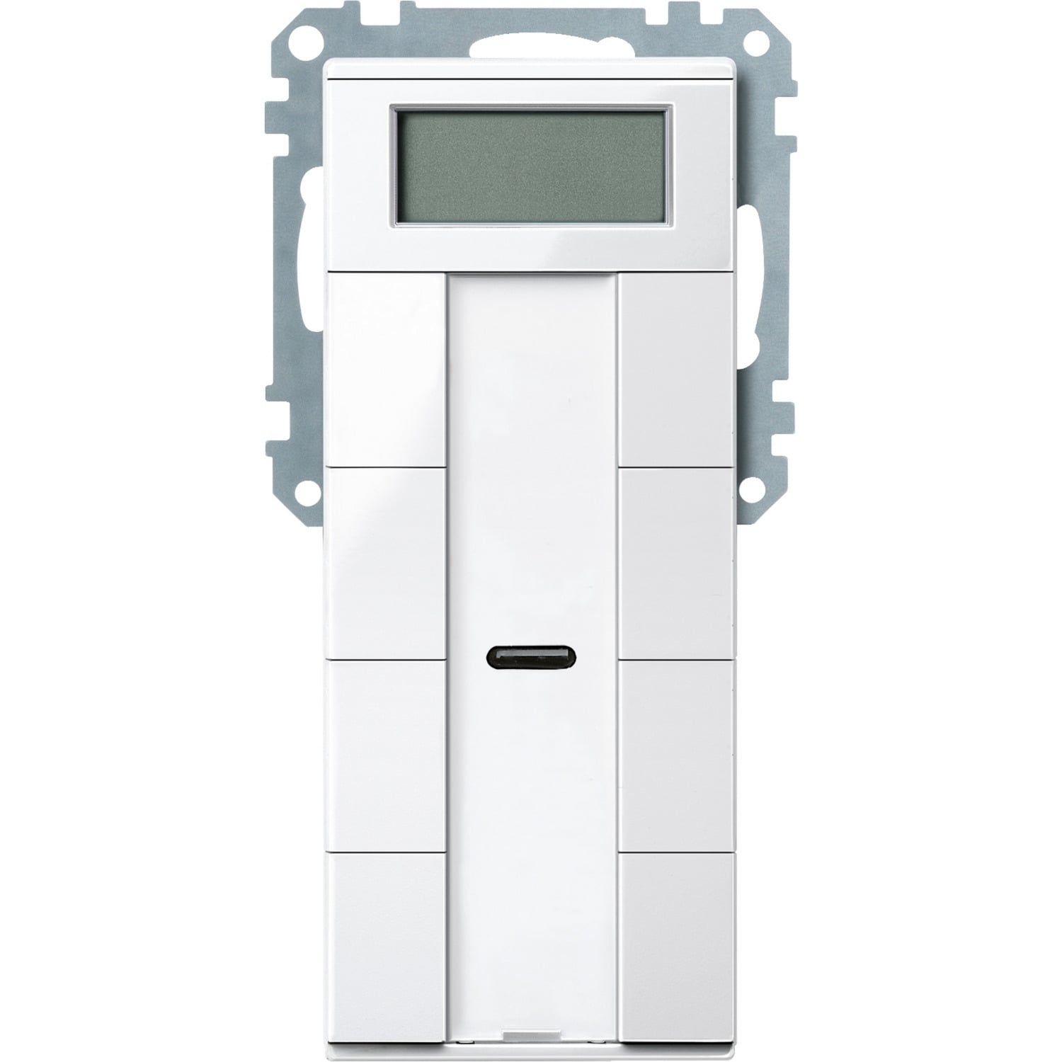 Taster 4-fach mit Raumtemperaturregler und Display, Unterputz, KNX-System