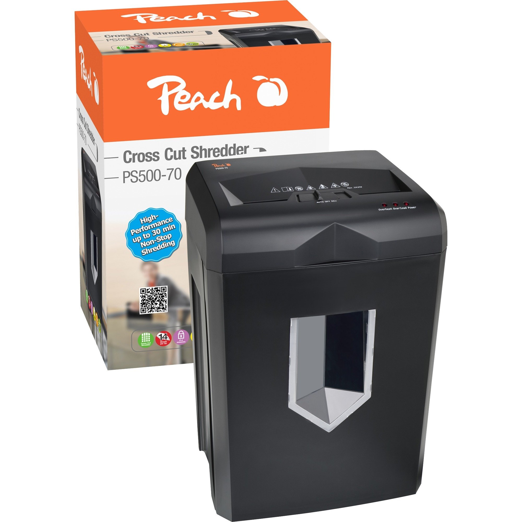 Peach Cross Cut Schredder PS500-70, Aktenvernichter | 07640169581076 Peach Cross Cut Schredder PS500-70, Aktenvernichter | 07640169581076
