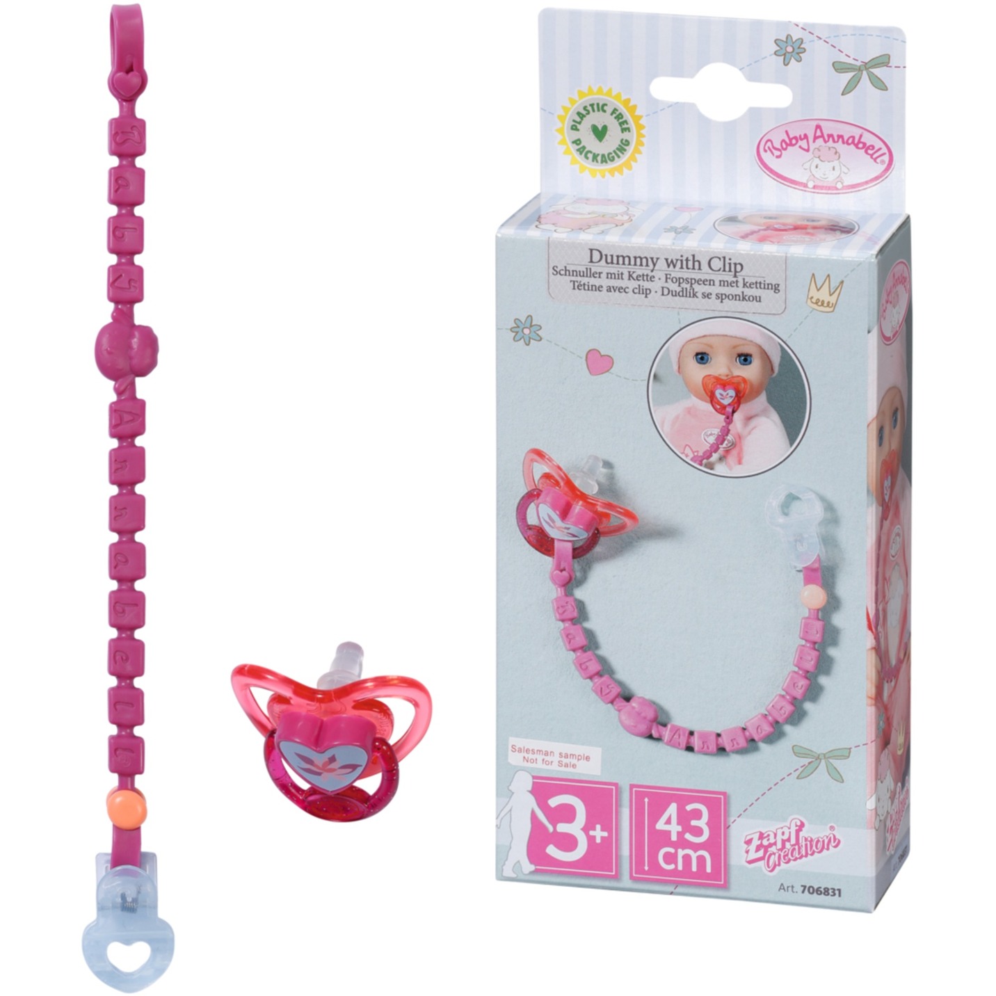 Zapf Creation Baby Annabell® Schnuller mit Clip, Puppenzubehör | 04001167706831
