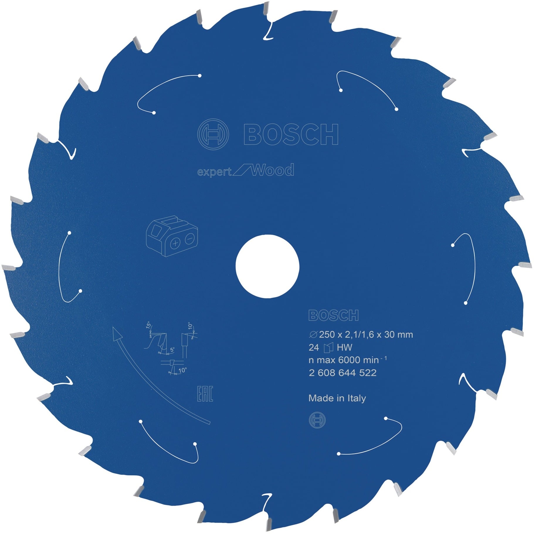 EXPERT Wood Kreissägeblatt, Ø 250mm, 24Z