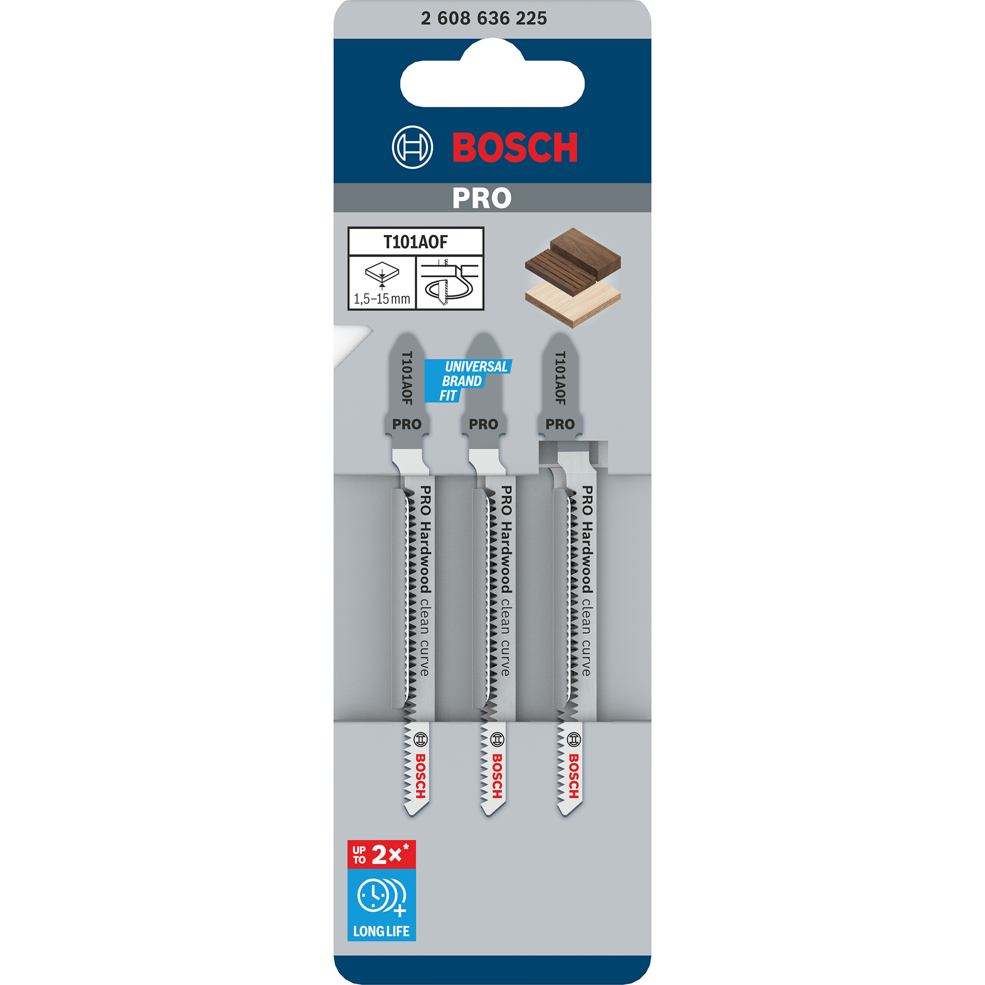 Bosch Stichsägeblatt T 101 AOF Clean for Hard Wood, 83mm | 03165140264341 Bosch Stichsägeblatt T 101 AOF Clean for Hard Wood, 83mm | 03165140264341