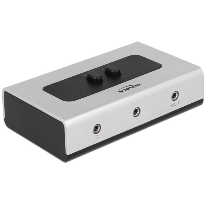 Umschalter Klinke 3,5mm 2 Port manuell bidirektional, Switch