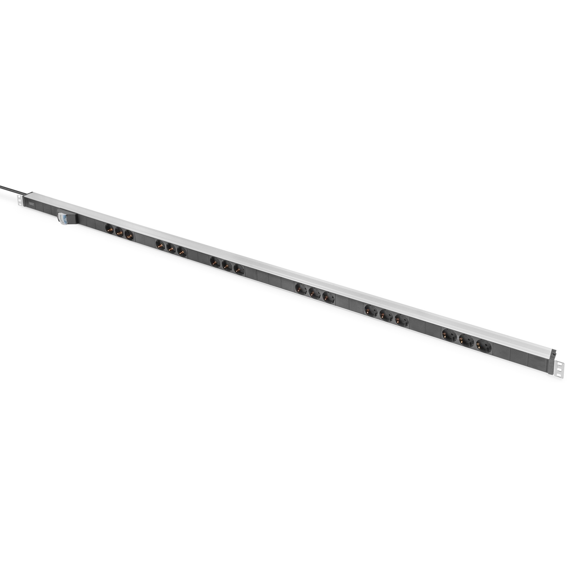 Steckdosenleiste mit Aluminiumprofil, 18-fach, 42HE