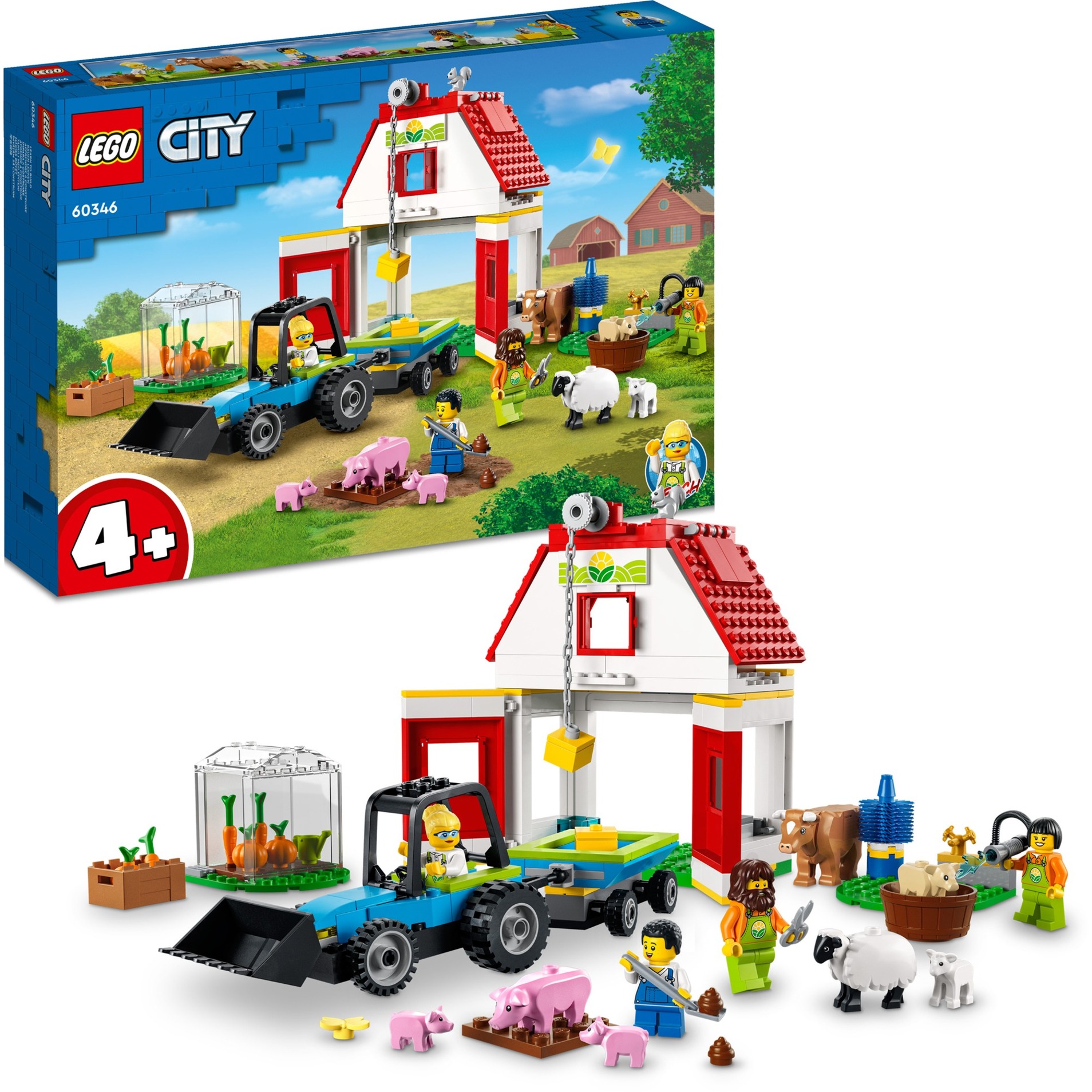 60346 City Bauernhof mit Tieren, Konstruktionsspielzeug
