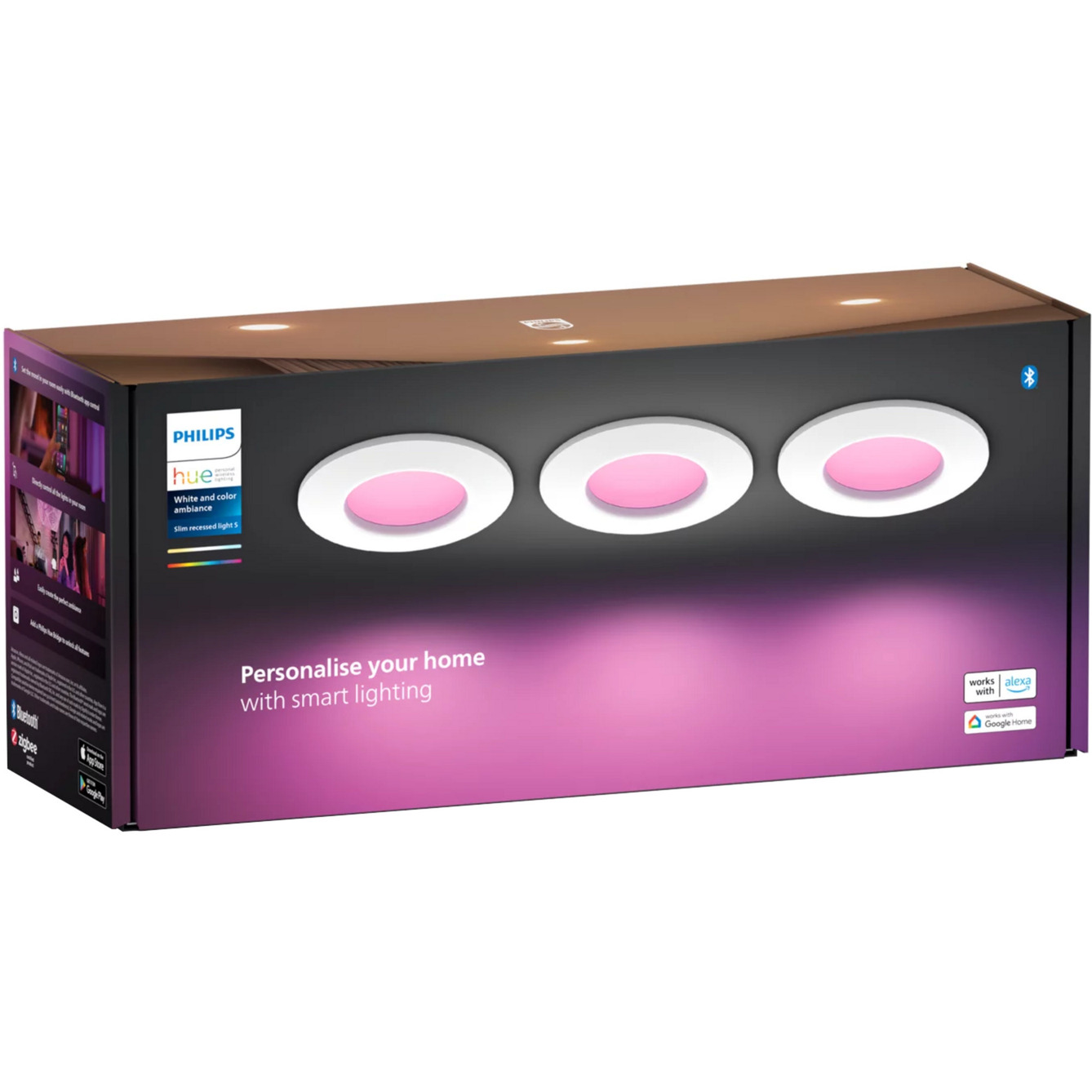 White & Color Ambiance Slim Einbauleuchte 90 mm, LED-Leuchte