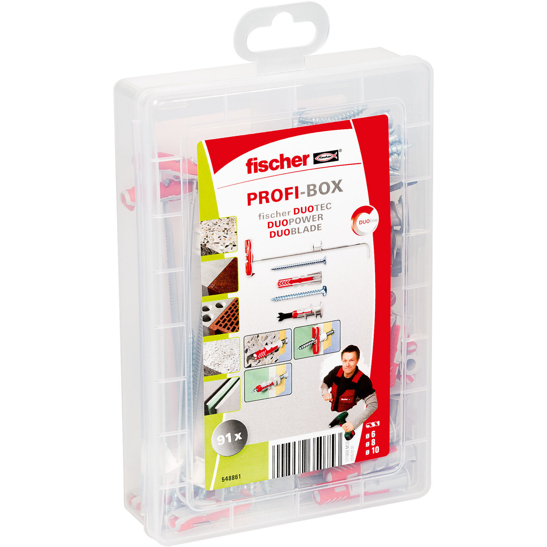 Profi-Box DuoLine + Schraube , Dübel