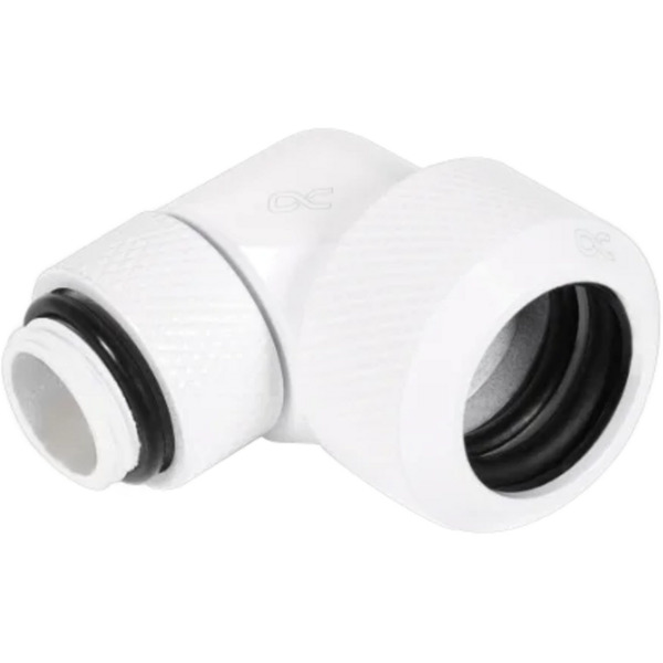 Eiszapfen 16mm HardTube Anschraubtülle 90° drehbar G1/4 - White, Verbindung