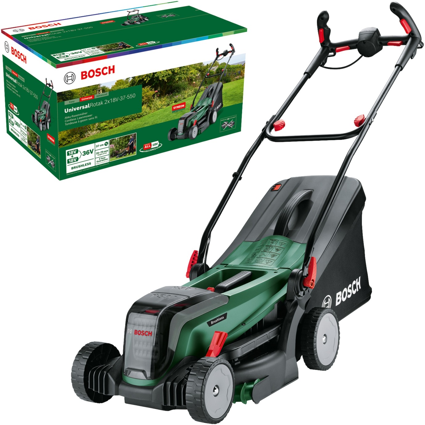 Bosch Akku-Rasenmäher UniversalRotak 2x18V-37-550 Solo, 36Volt (2x18V) | 04059952641874 Bosch Akku-Rasenmäher UniversalRotak 2x18V-37-550 Solo, 36Volt (2x18V) | 04059952641874