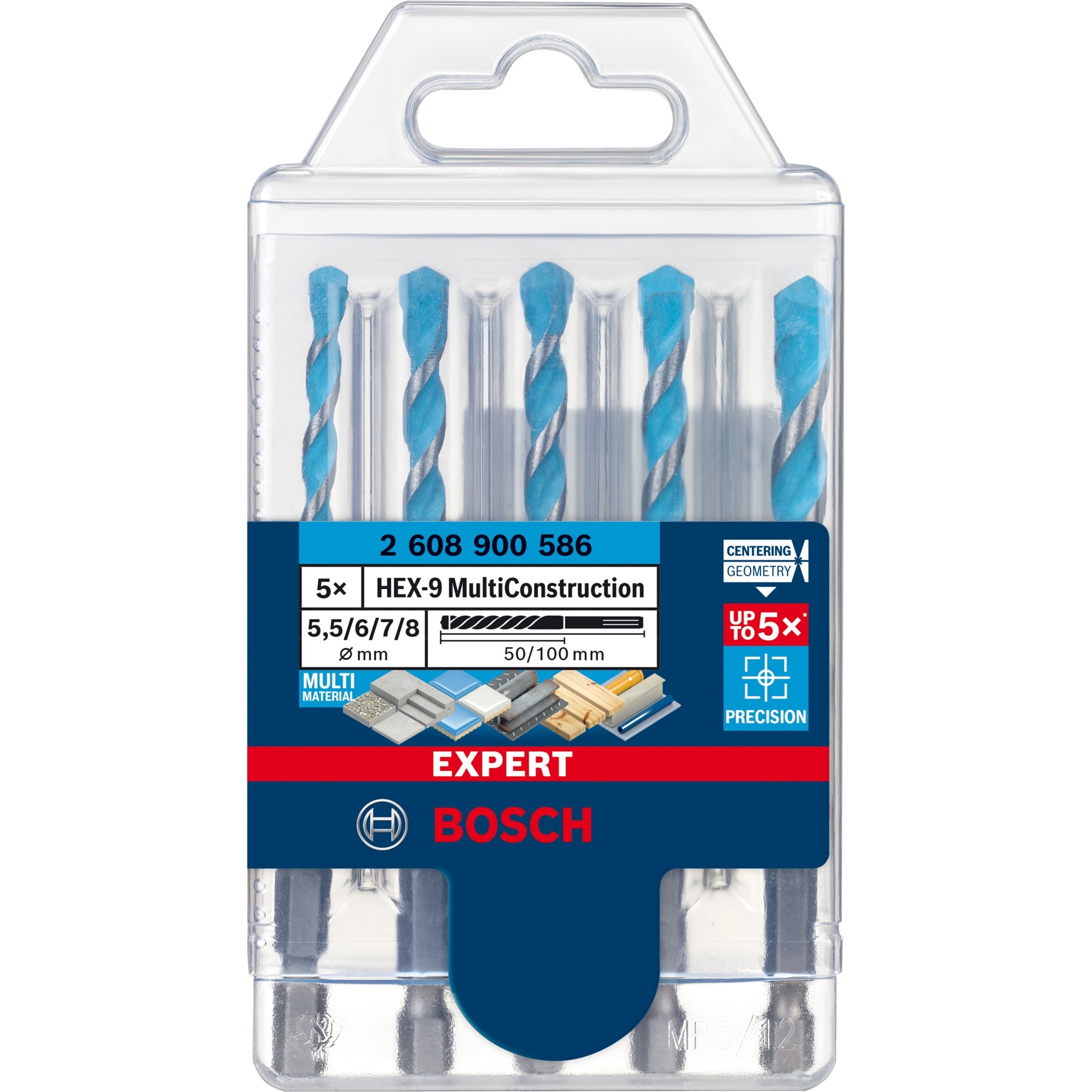 EXPERT HEX-9 MultiConstruction Bohrer-Satz, 5-teilig