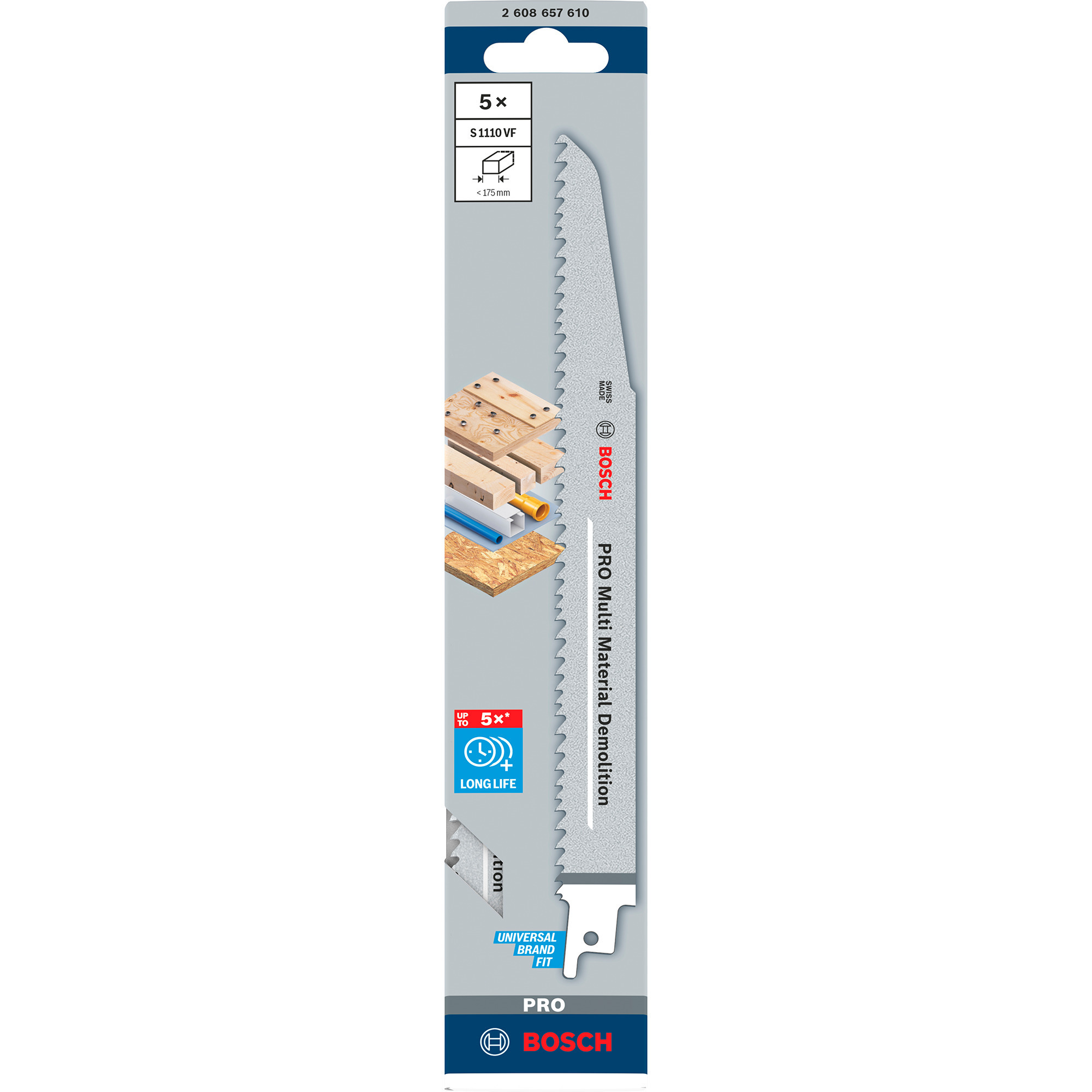 PRO Multi Material Demolition Säbelsägeblatt S 1110 VF, 5 Stück