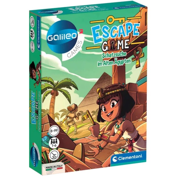 Clementoni Escape Game – Schatzsuche im Alten Ägypten, Partyspiel | 08005125593347