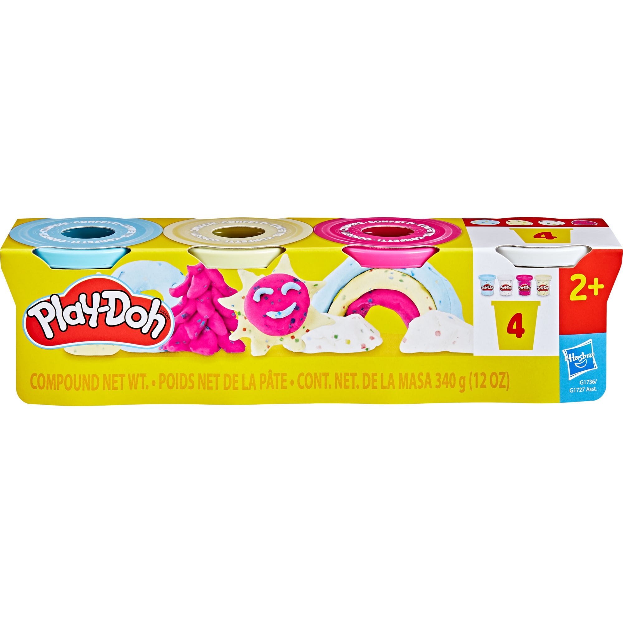 4er Pack Konfettiknete, Kneten