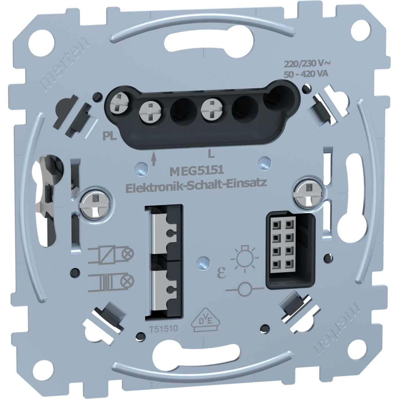 Elektronik-Schalt-Einsatz Typ MEG5151-0000, MOSFET, Unterputz, 230 Volt, 50-420 Watt, Schalteinsatz