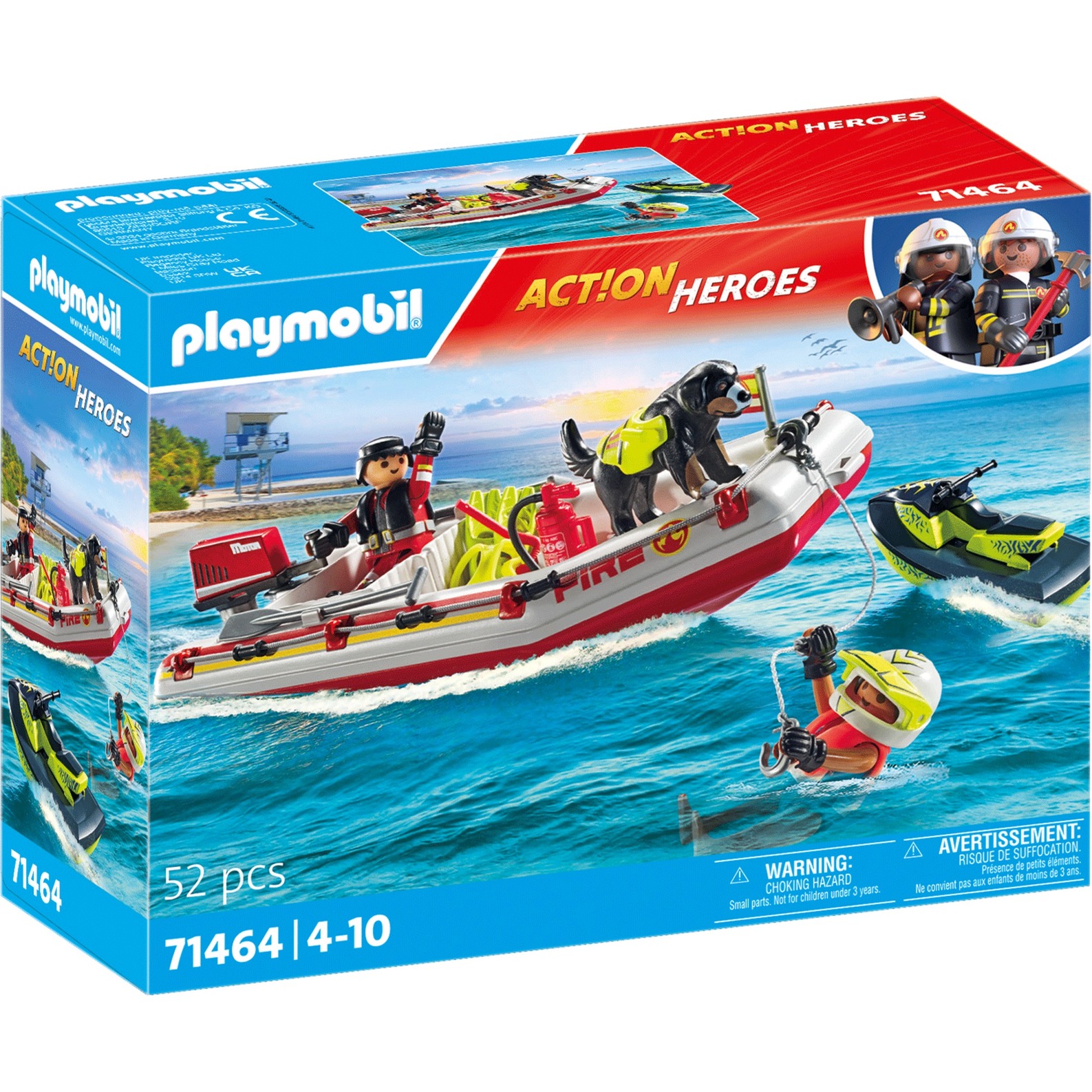 71464 City Action Feuerwehrboot mit Aqua Scooter, Konstruktionsspielzeug