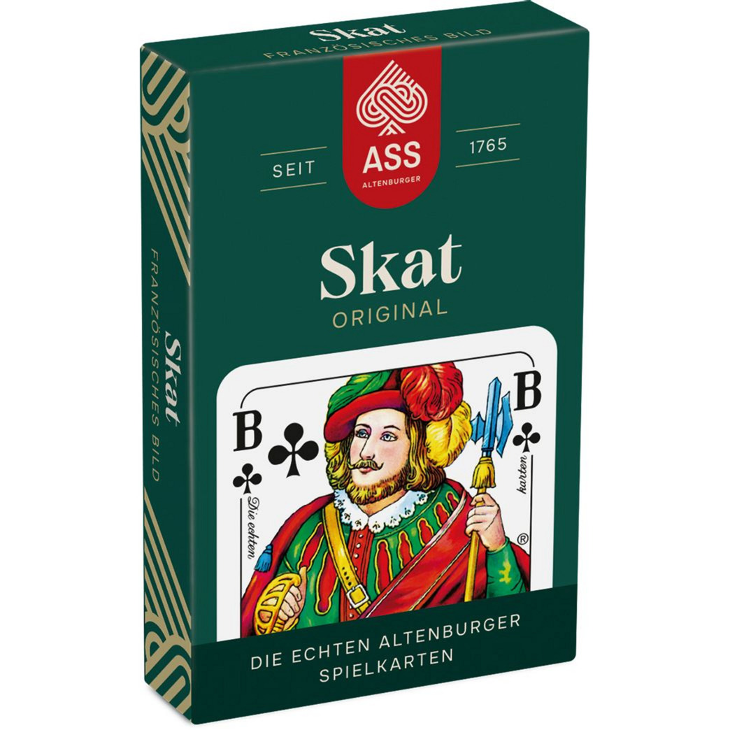 Skat französisches Bild in Faltschachtel, Kartenspiel