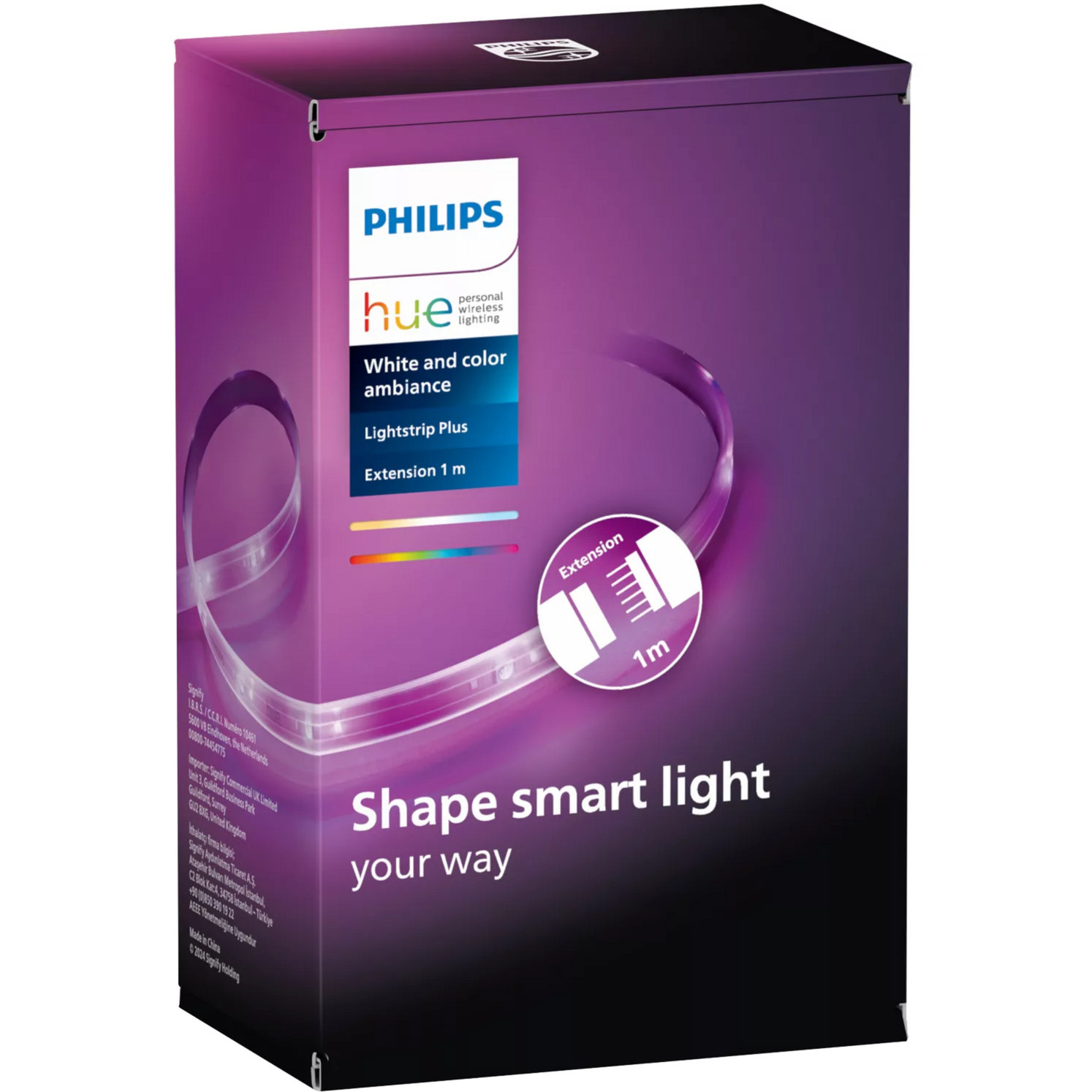White & Color Ambiance Lightstrip Plus Verlängerung V4 1 Meter, LED-Streifen