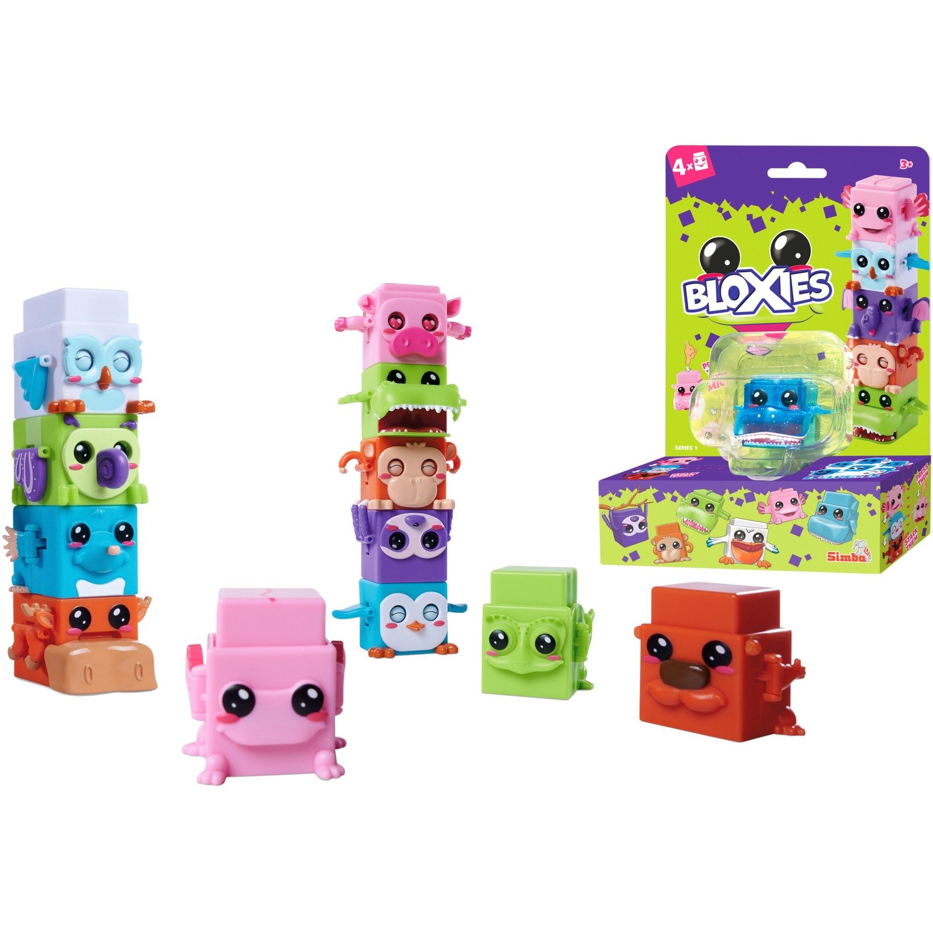 Simba Bloxies Spielfiguren Serie 1 (4er-Pack) | 04006592090104 Simba Bloxies Spielfiguren Serie 1 (4er-Pack) | 04006592090104