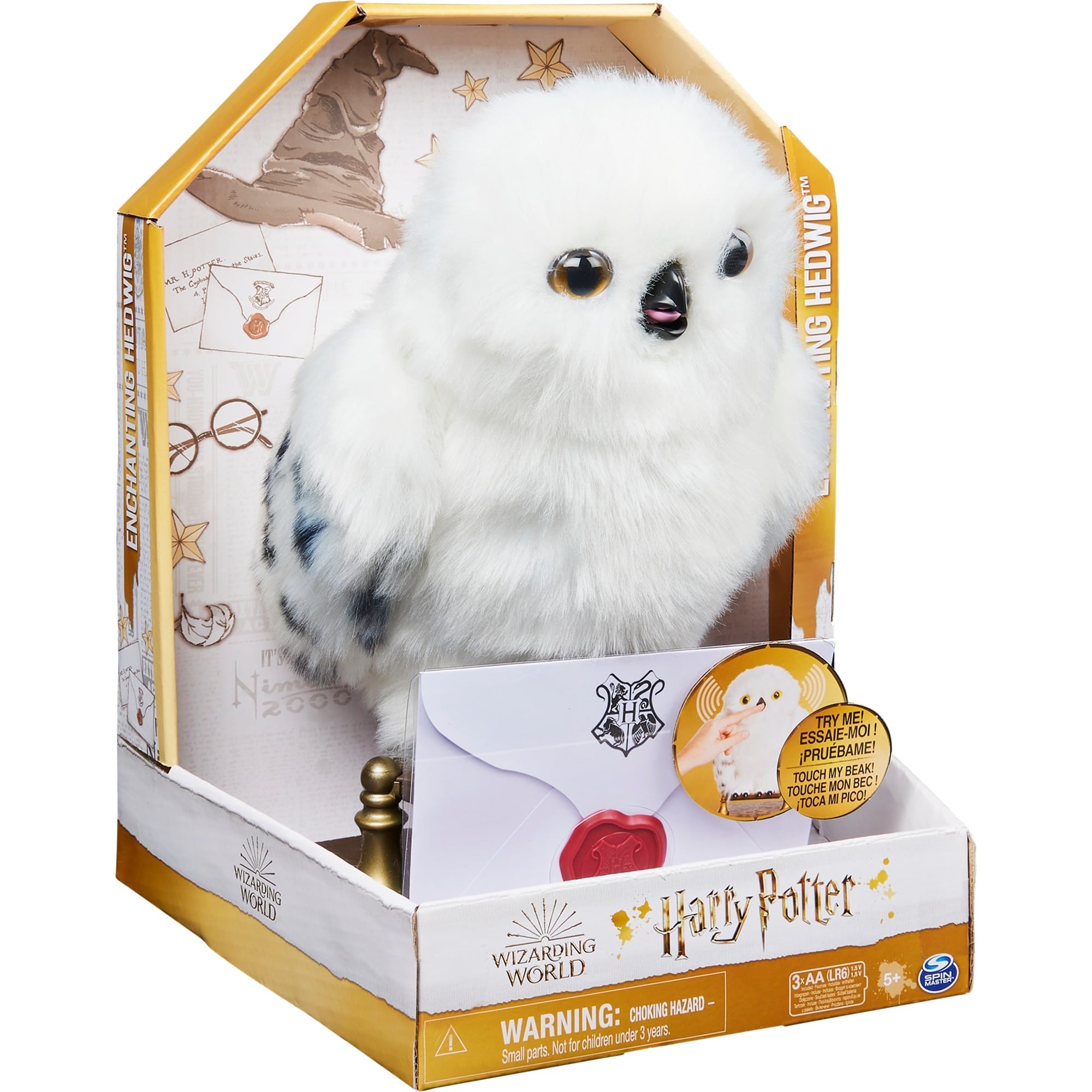 Wizarding World Harry Potter - Interaktive Plüsch-Eule Hedwig, Kuscheltier