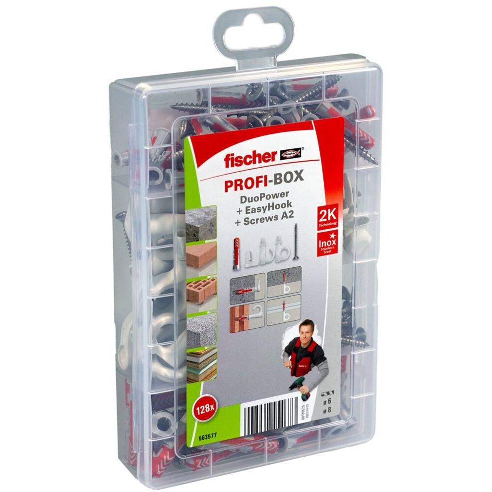 ProfiBox DuoPower + EasyHook + Schraube A2, Dübel