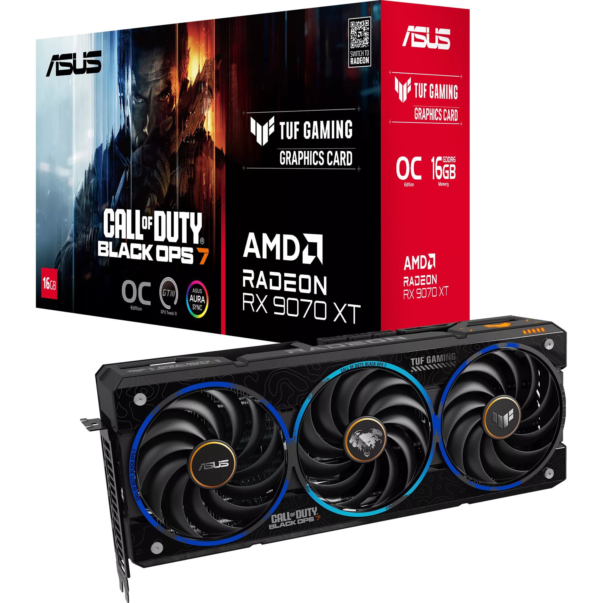 Radeon RX 9070 XT TUF GAMING OC COD Black Ops 7 Edition, Grafikkarte