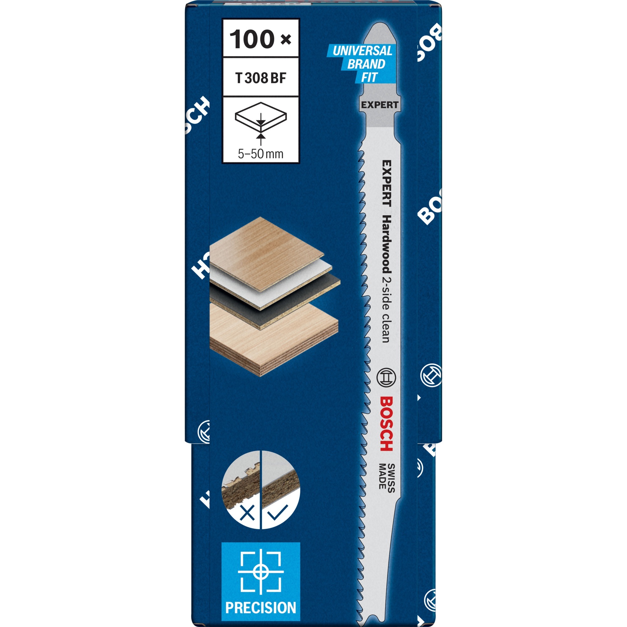 Expert Stichsägeblatt T 308 BF ''Hardwood 2-side clean''