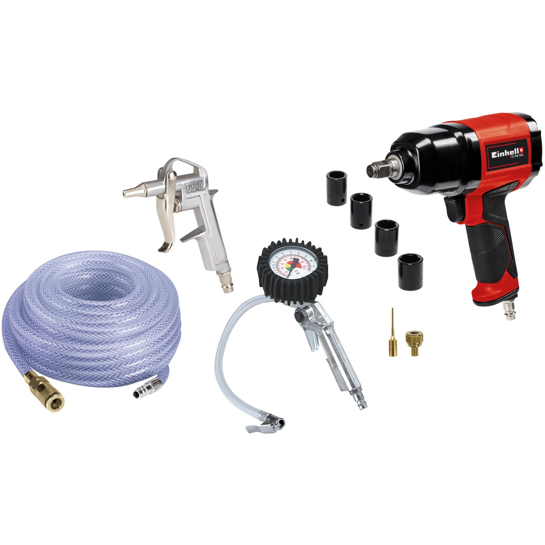 Druckluft-Schlagschrauber TC-PW 340 mit Zubehör, Set 10-teilig