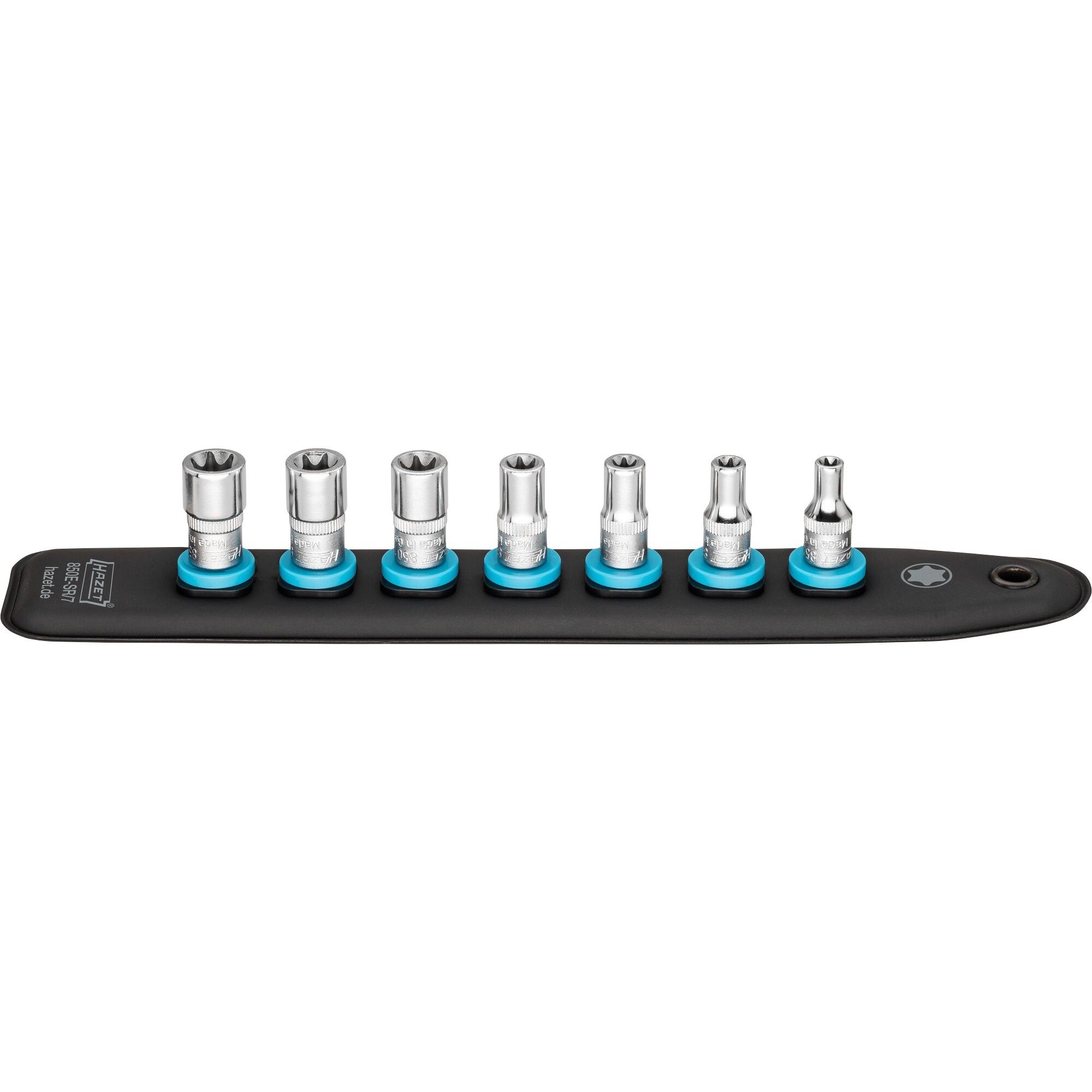 Hazet SmartRail 1/4″ Steckschlüssel 850E-SR/7, Außen-TORX, 7-teilig | 04000896250714 Hazet SmartRail 1/4″ Steckschlüssel 850E-SR/7, Außen-TORX, 7-teilig | 04000896250714