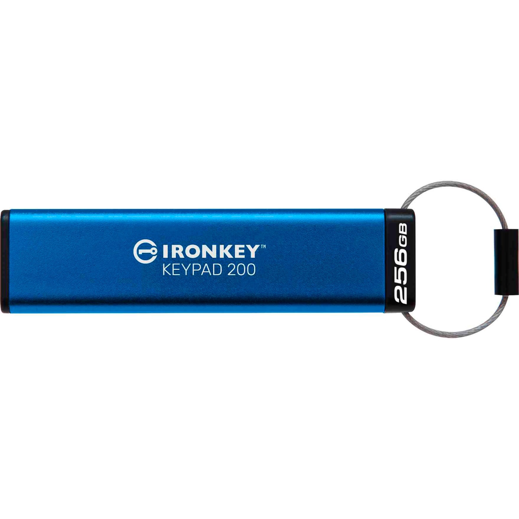 Kingston IronKey Keypad 200 256 GB, USB-Stick | 00740617338904 Kingston IronKey Keypad 200 256 GB, USB-Stick | 00740617338904