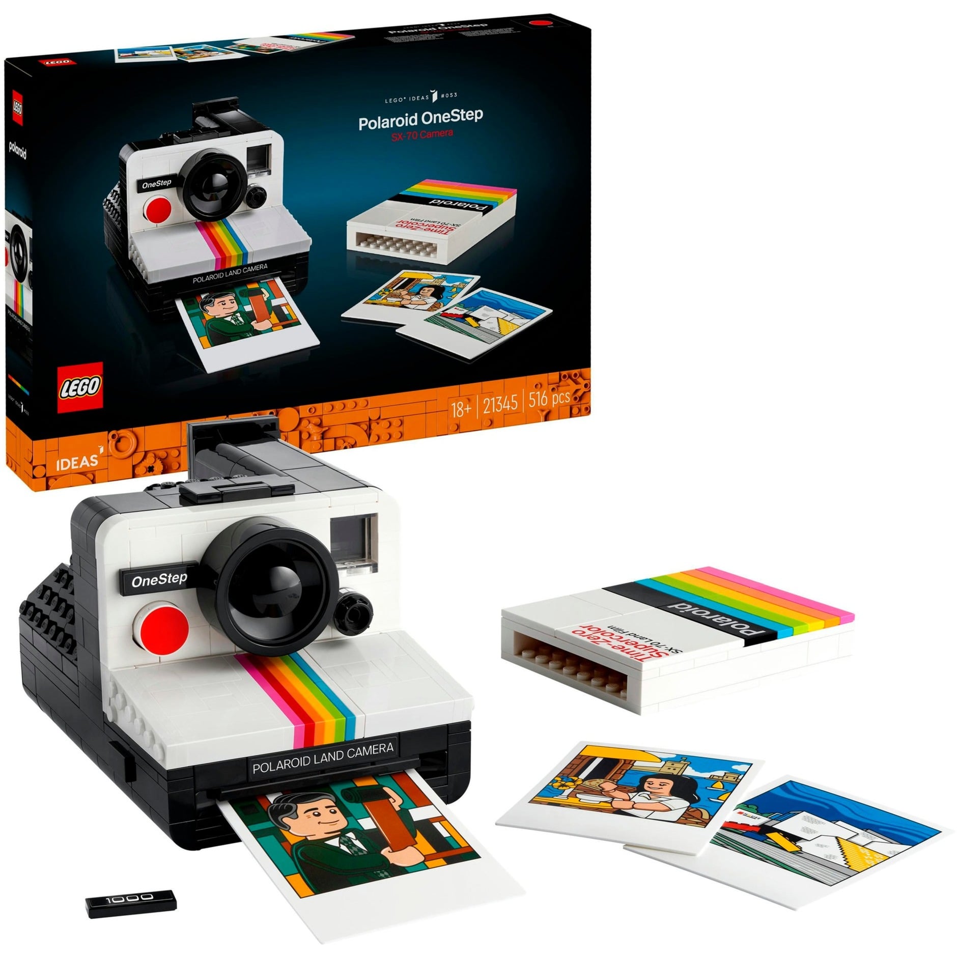 21345 Ideas Polaroid OneStep SX-70 Sofortbildkamera, Konstruktionsspielzeug