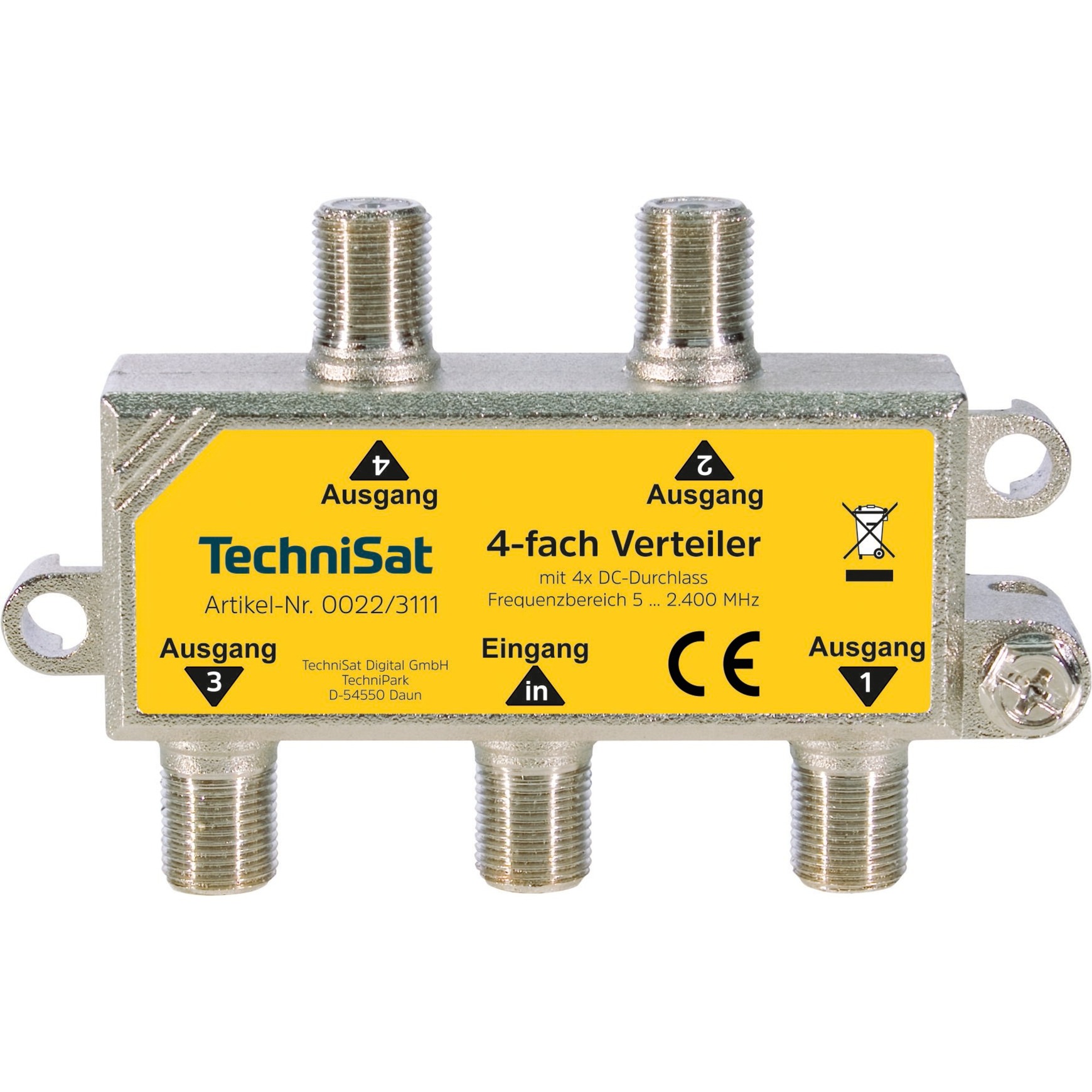 Technisat 4-Wege Verteiler | 04019588223110 Technisat 4-Wege Verteiler | 04019588223110