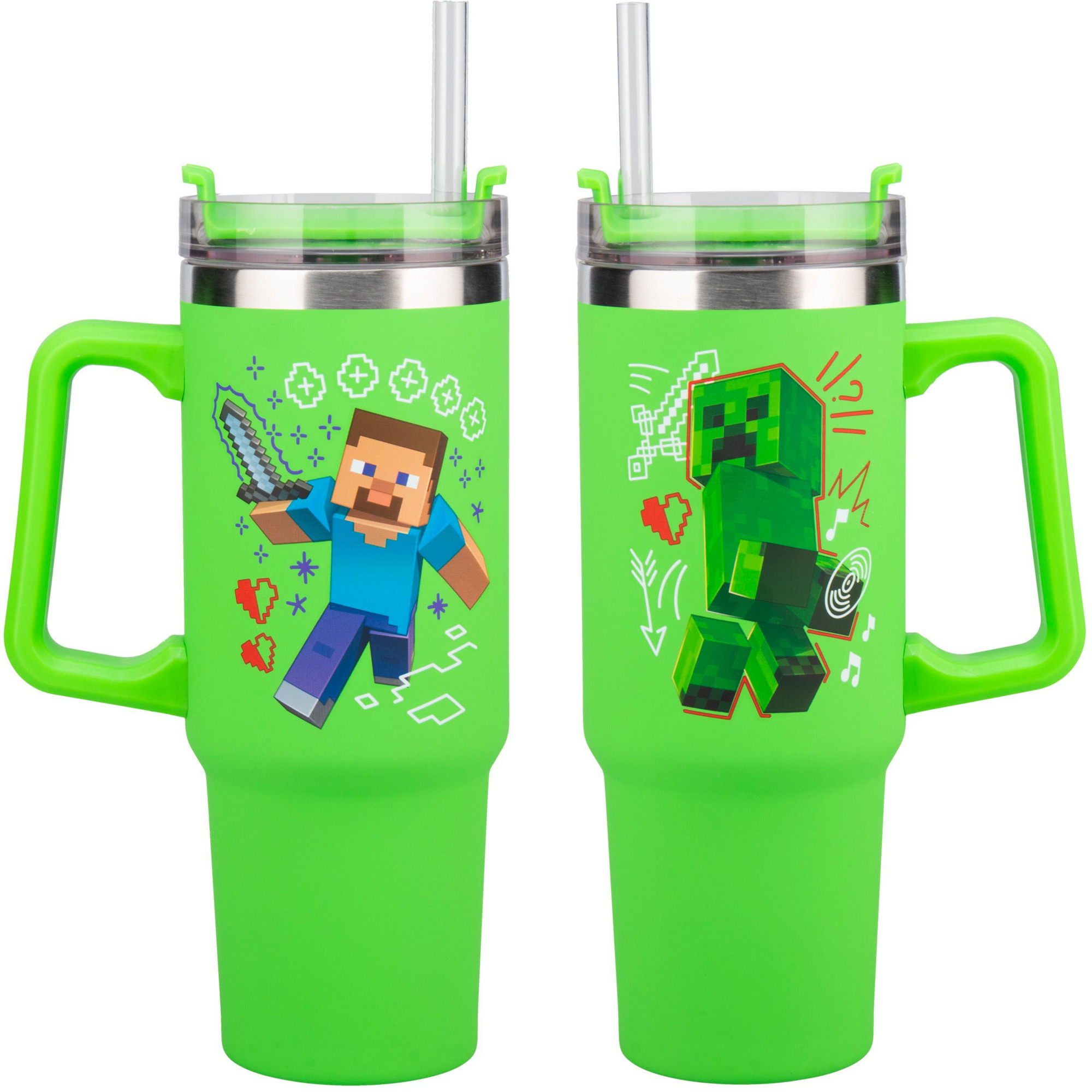 Minecraft Green Multiway Travel Cup Straw, Thermobecher