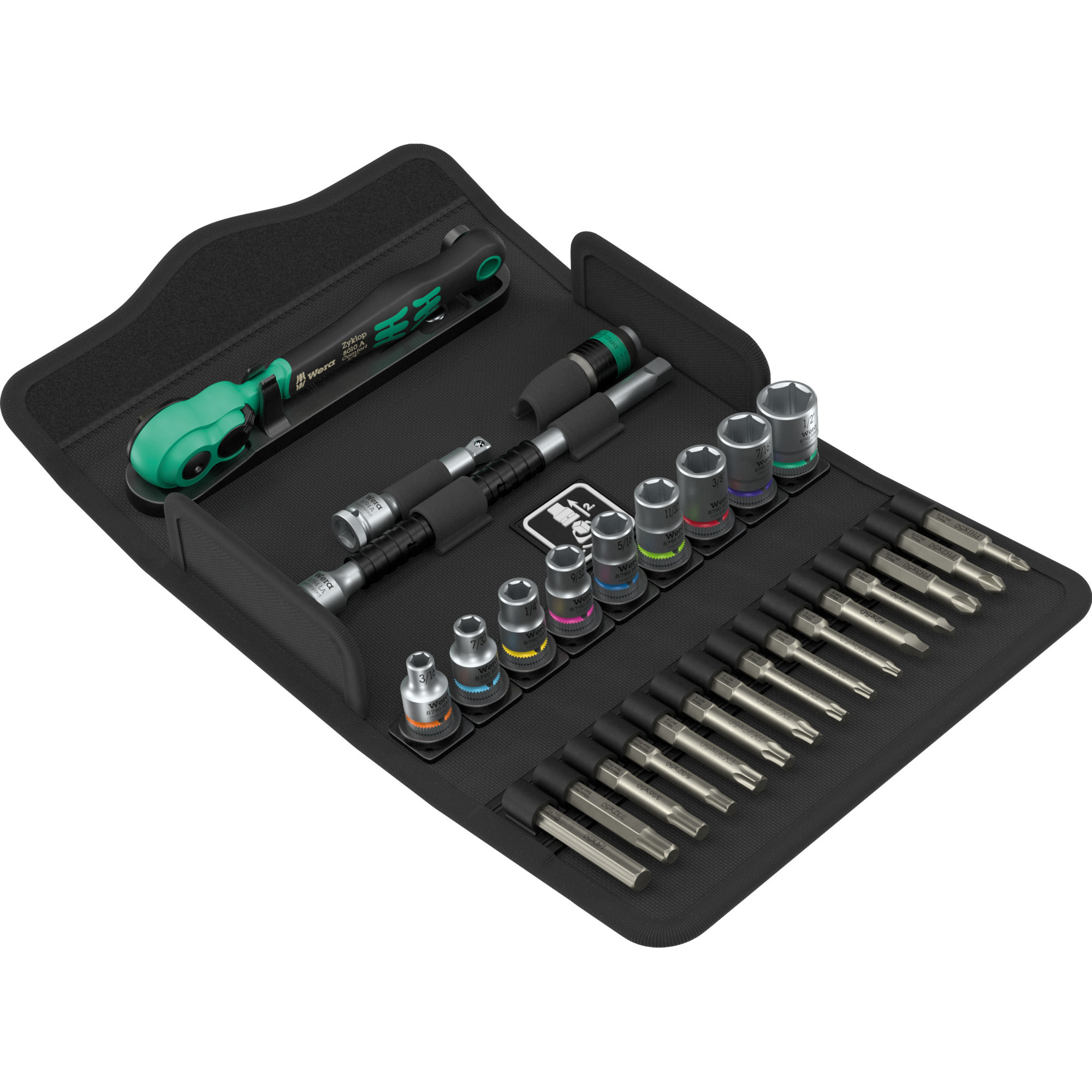 8100 SA 15 Zyklop Comfort Knarrensatz, 1/4", Werkzeug-Set
