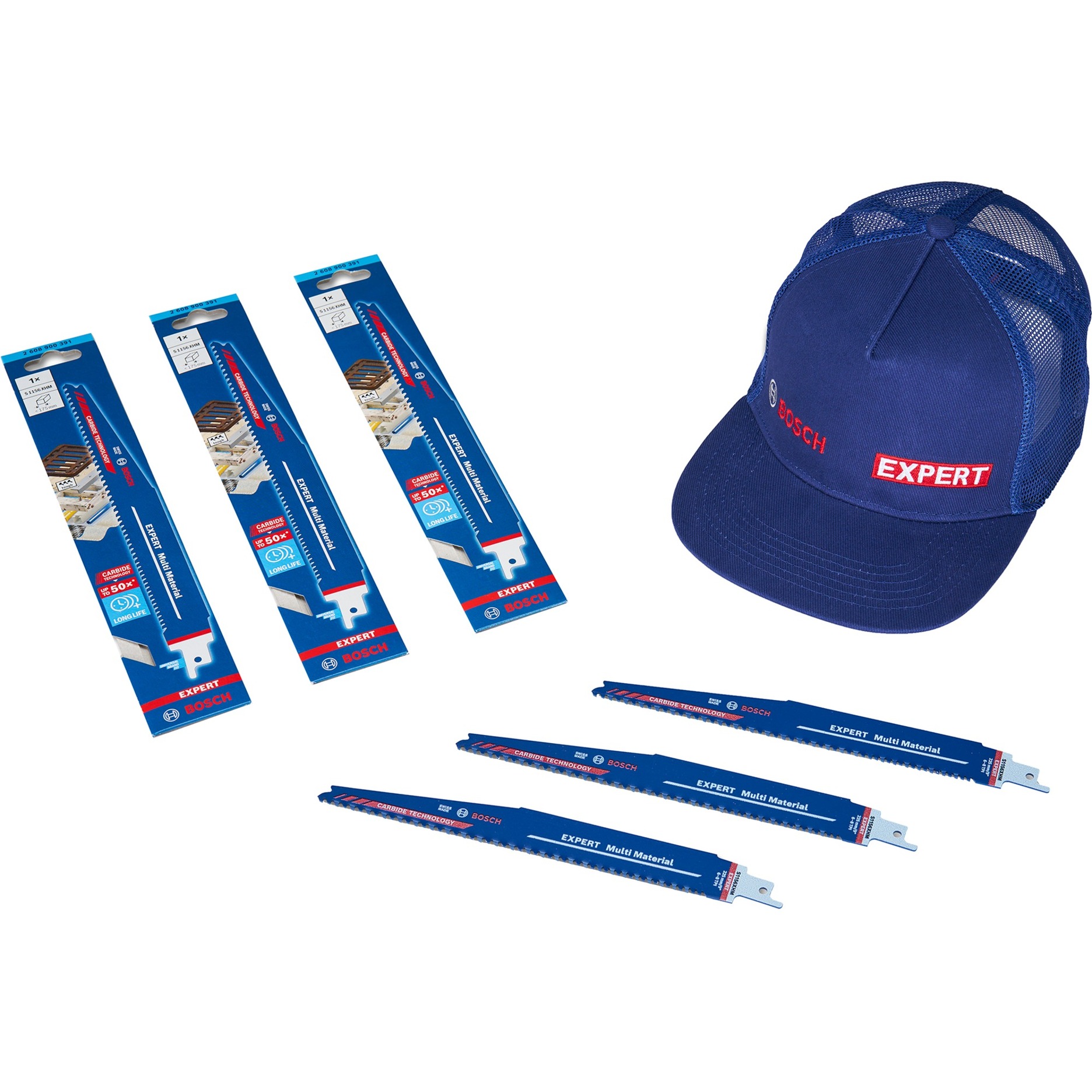 Bosch Expert Säbelsägeblatt ‘Multi Material’ S 1156 XHM + gratis EXPERT Cap | 04059952721903 Bosch Expert Säbelsägeblatt ‘Multi Material’ S 1156 XHM + gratis EXPERT Cap | 04059952721903