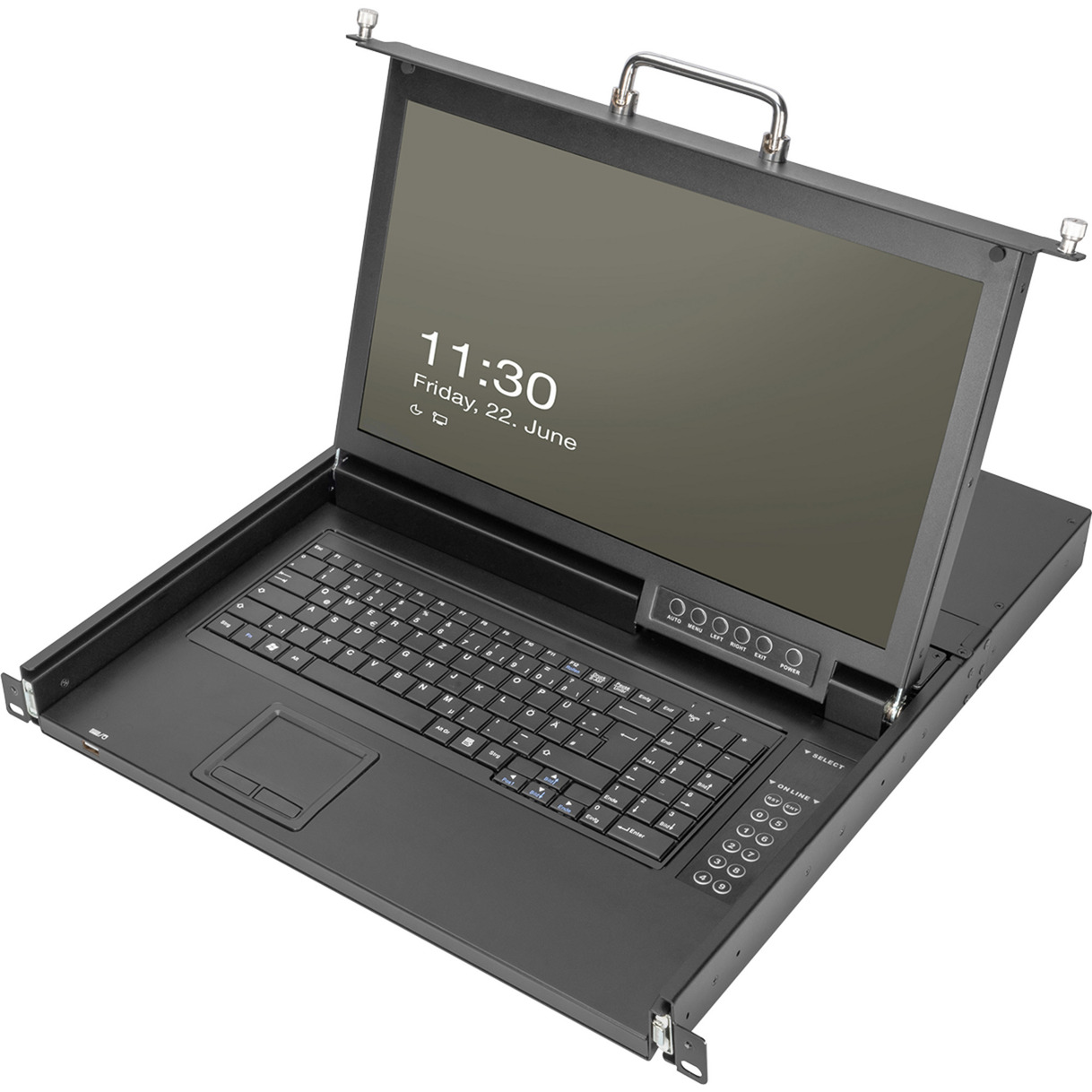 Modulare HD LCD KVM Konsole mit 17" TFT 1 Port VGA, KVM-Switch