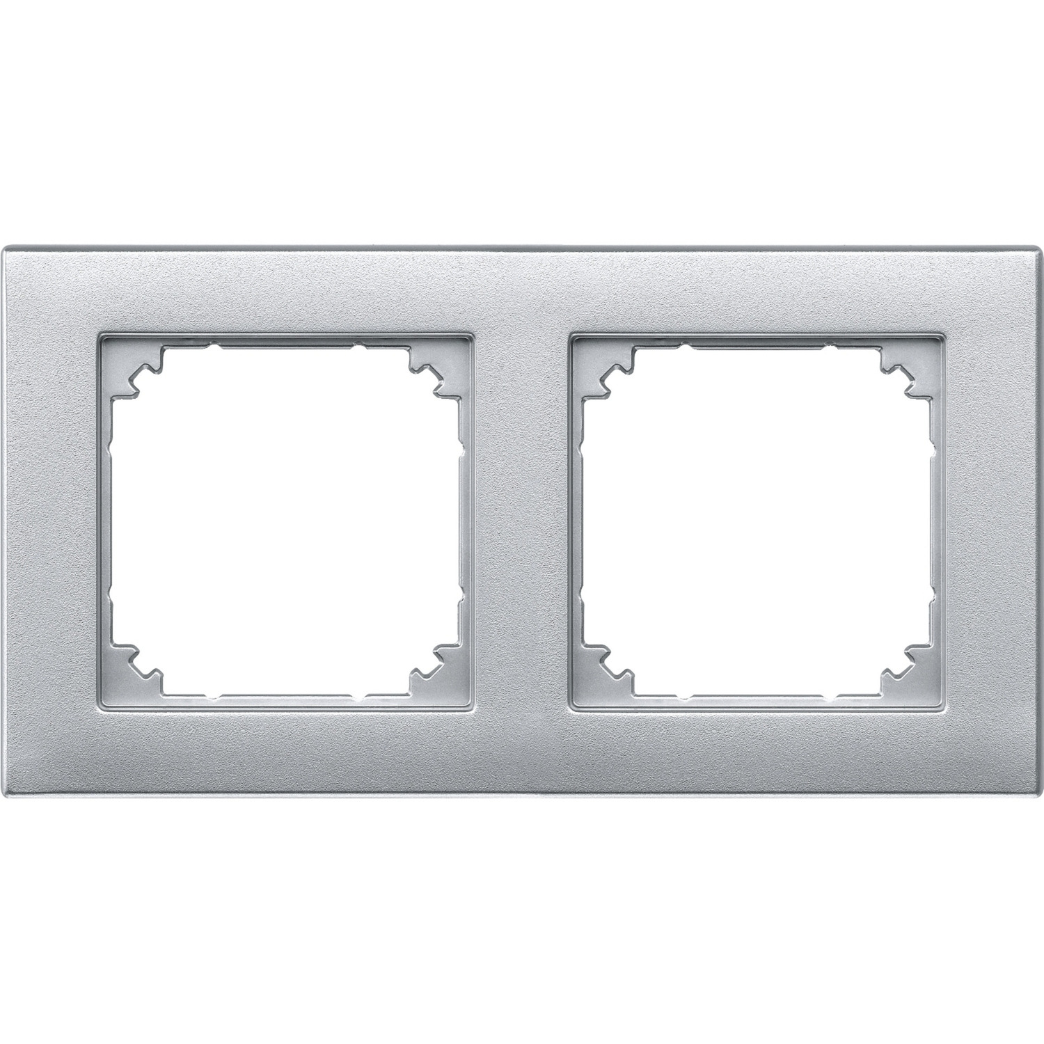 Rahmen zweifach für bündigen Einbau, Typ 488260, Unterputzmontage, Thermoplast