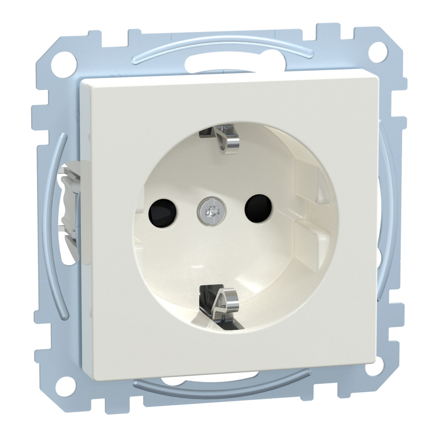 Schutzkontakt-Steckdose mit Schraub-Liftklemme, Unterputz, 16 Ampere, 250 Volt