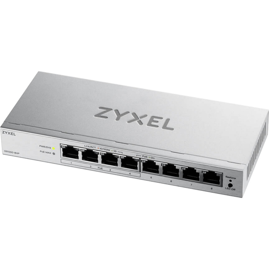GS1200-8HPV3 8P Gigabit PoE Switch