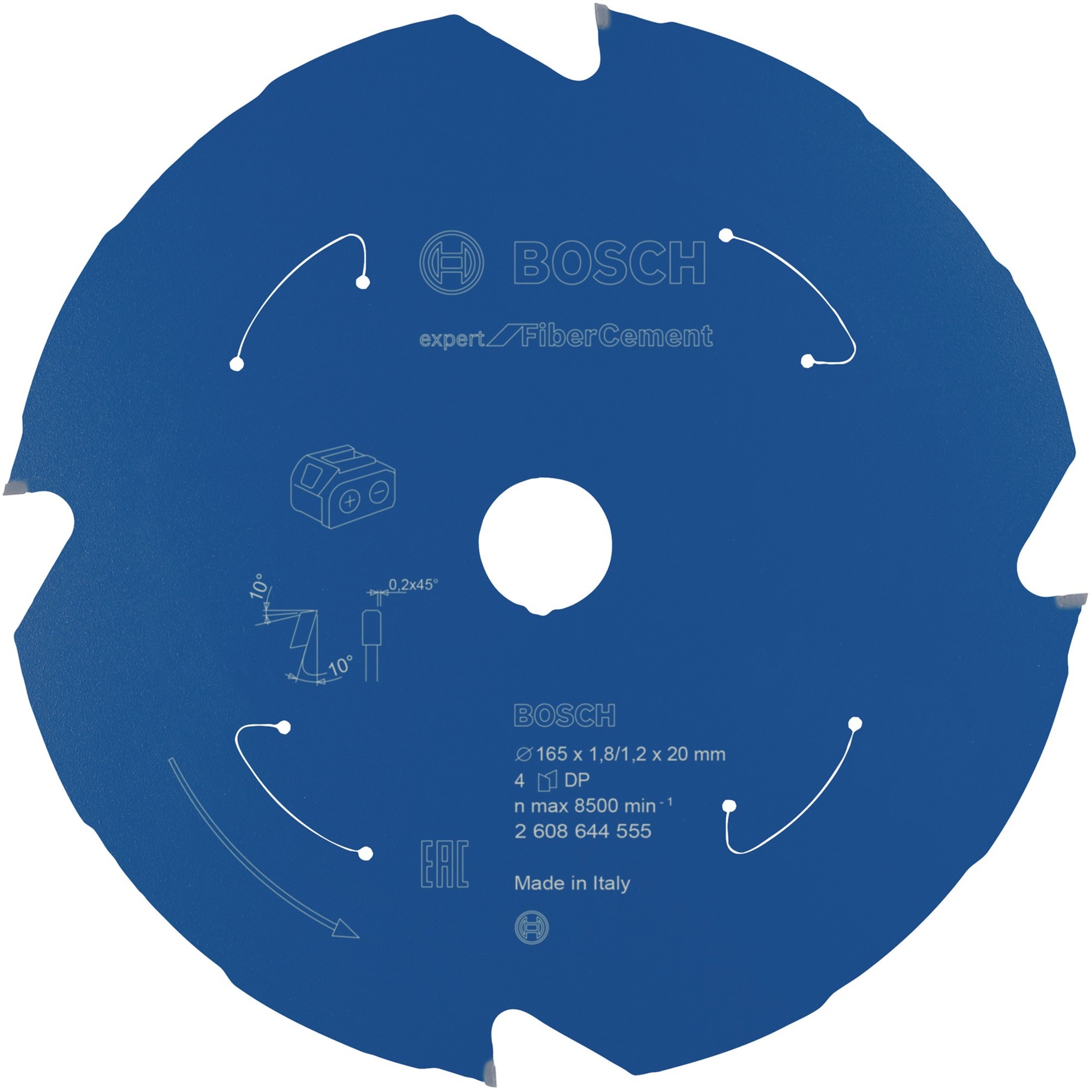 EXPERT Fibre Cement Kreissägeblatt, Ø 165mm, 4Z
