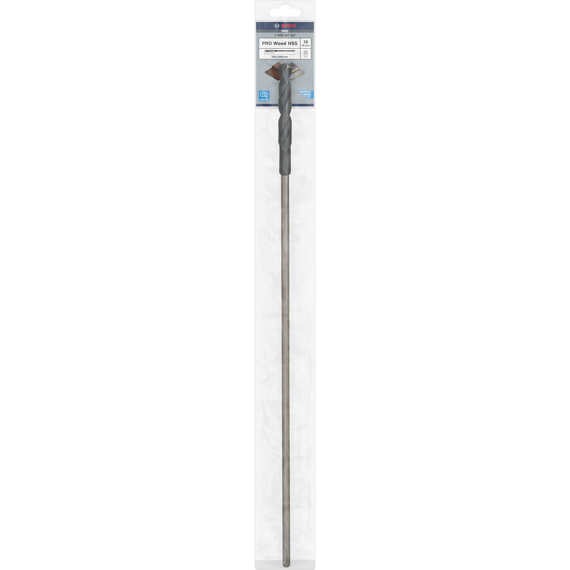 PRO Wood HSS Schalungs- und Installationsbohrer, SDS-plus, Ø 16mm