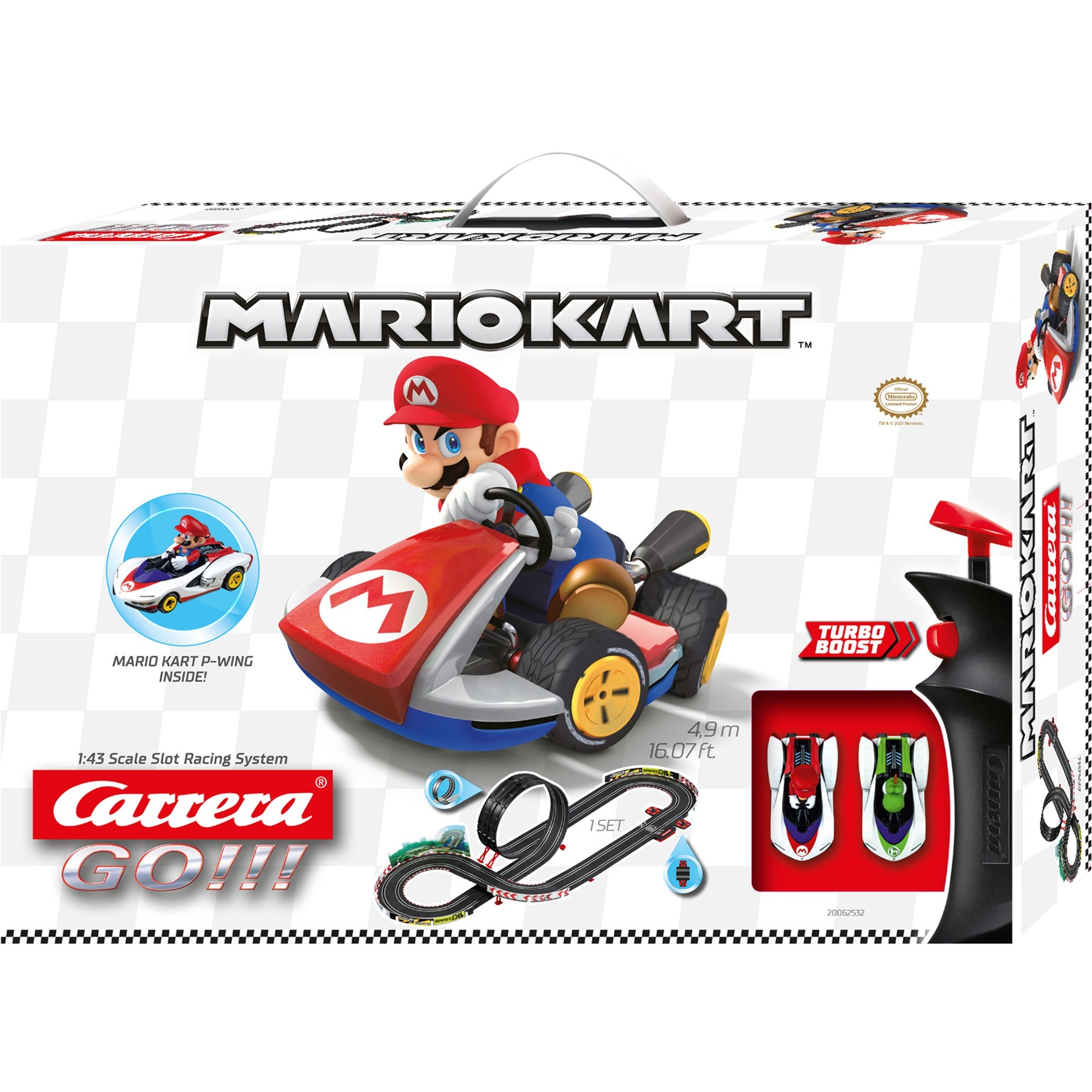 Spielzeug: Carrera GO!!! Nintendo Mario Kart - P-Wing, Rennbahn