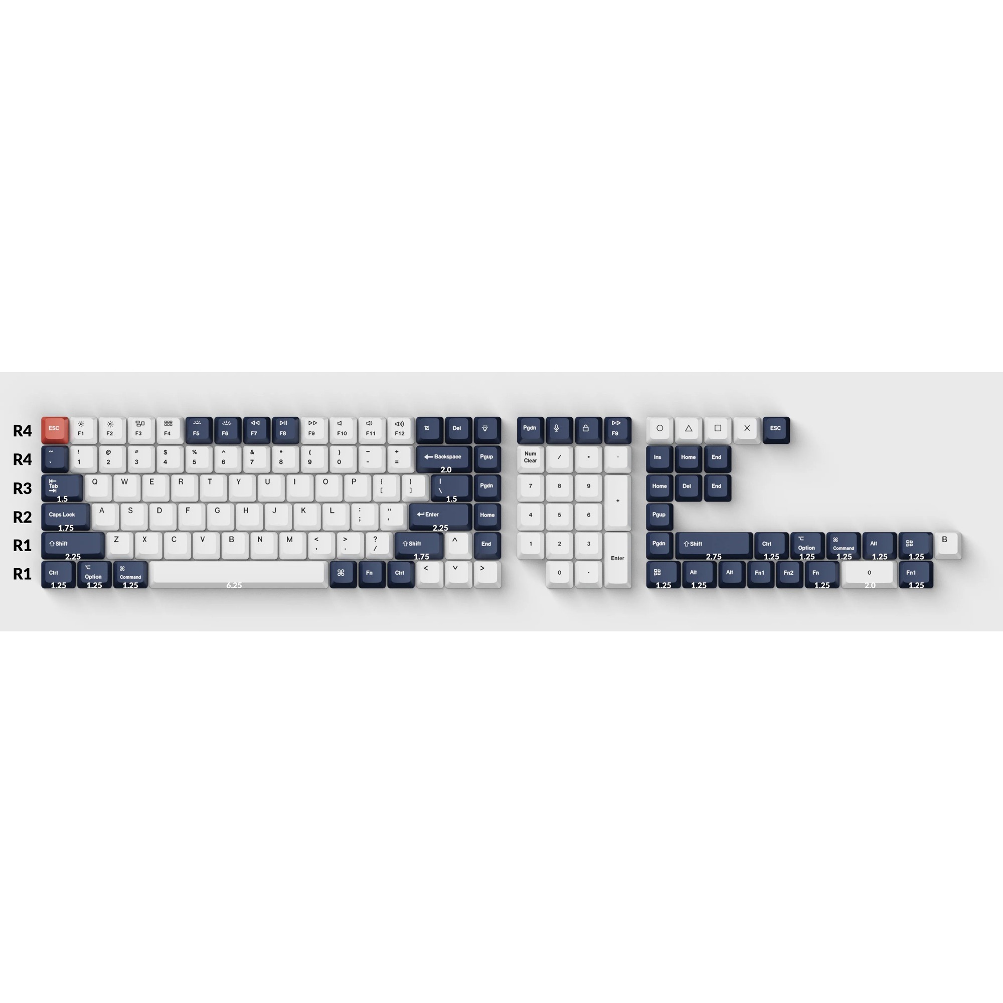 Keychron OEM Dye-Sub PBT Full Keycap-Set – Bluish Black White, Tastenkappe | 04895248825678 Keychron OEM Dye-Sub PBT Full Keycap-Set – Bluish Black White, Tastenkappe | 04895248825678